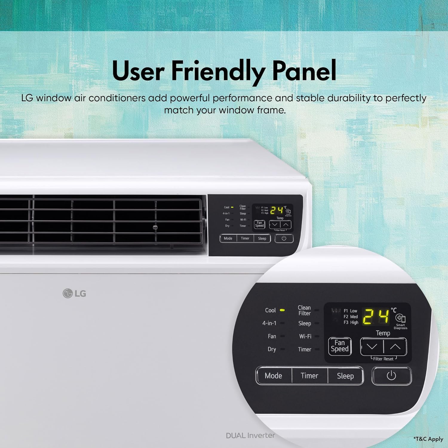 LG UW-Q18WWXA 1.5 Ton 3 Star Wi-Fi DUAL Inverter Window AC (Copper, Convertible 4-in-1 cooling, HD Filter,   White) 2025 Mahajan Electronics Online