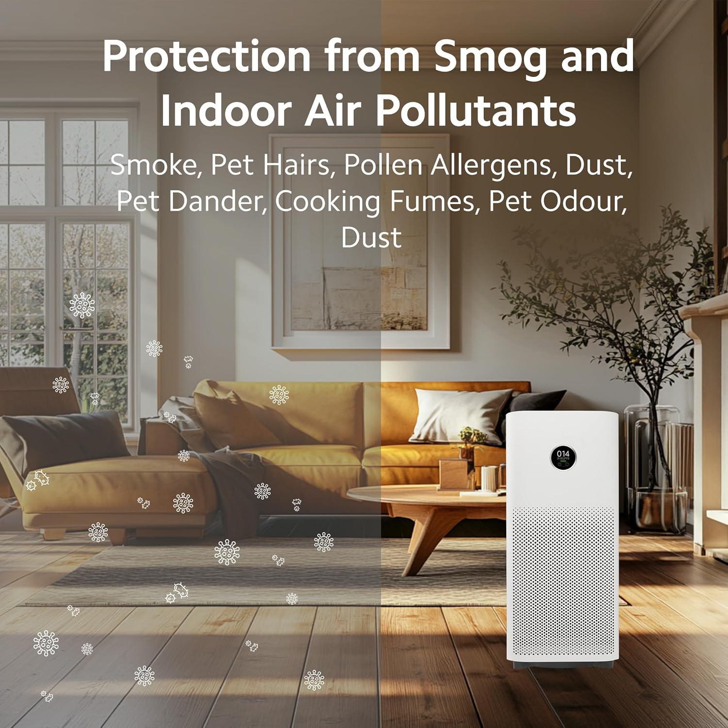 Xiaomi 4 Smart Air Purifier, Negative Air Ionizer, True HEPA Filter, traps 99.99% Viruses Mahajan Electronics Online