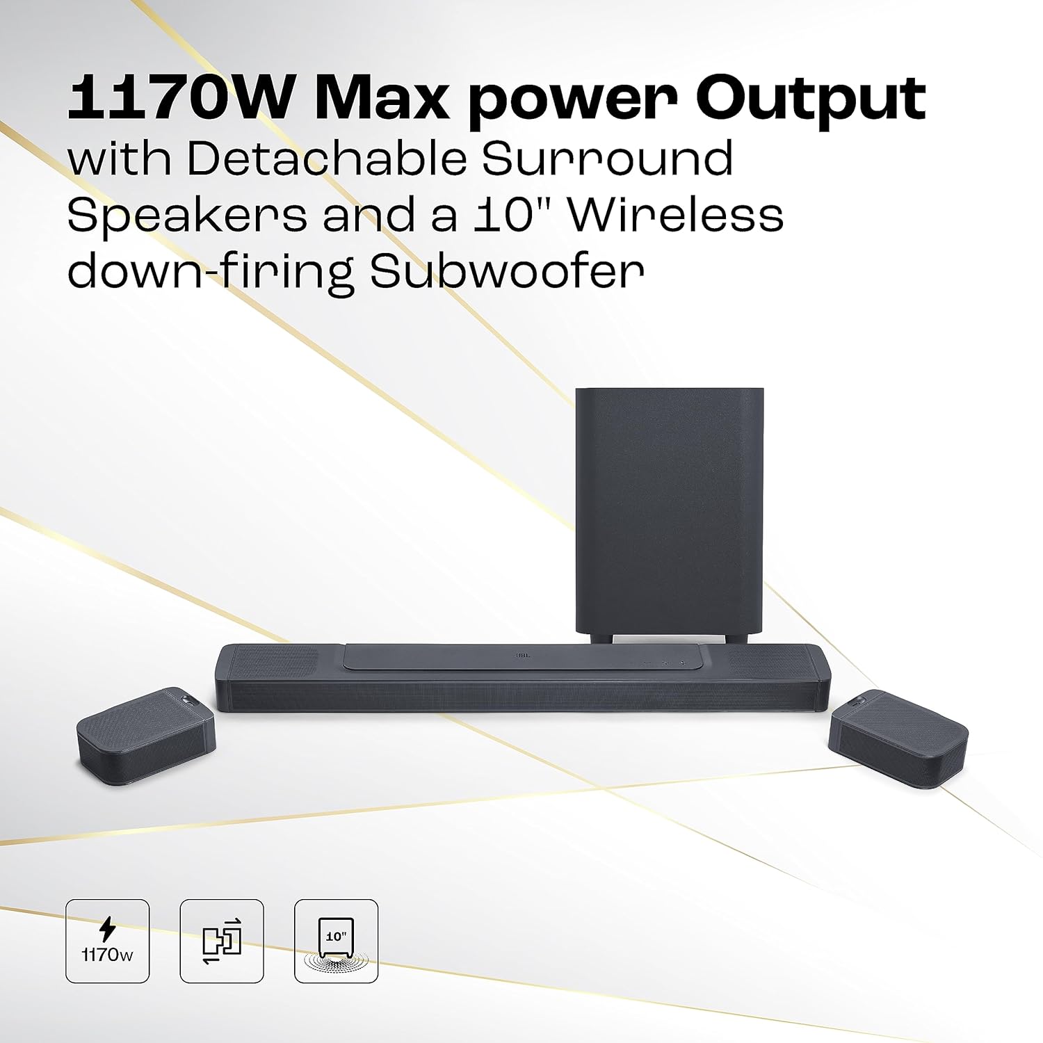 JBL Bar 1300, 11.1.4 Channel Truly Wireless Soundbar with True Dolby Atmos®, DTS:X, and MultiBeam™ Surround Sound Mahajan Electronics Online