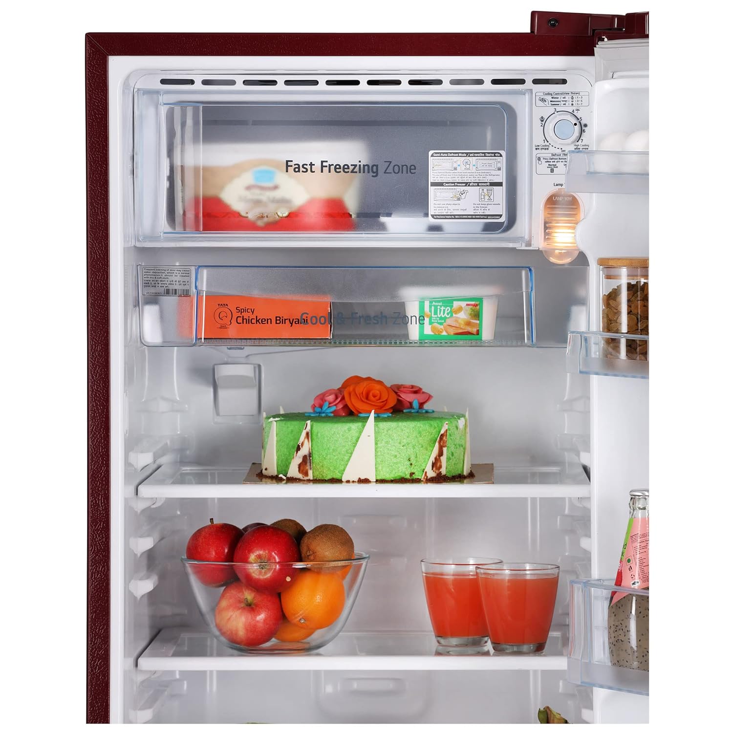 LG 185 L 3 Direct-Cool Single-Door Refrigerator (GL-B199OSED, Scarlet Euphoria, Fastest Ice Making, 2023 Model) Mahajan Electronics Online
