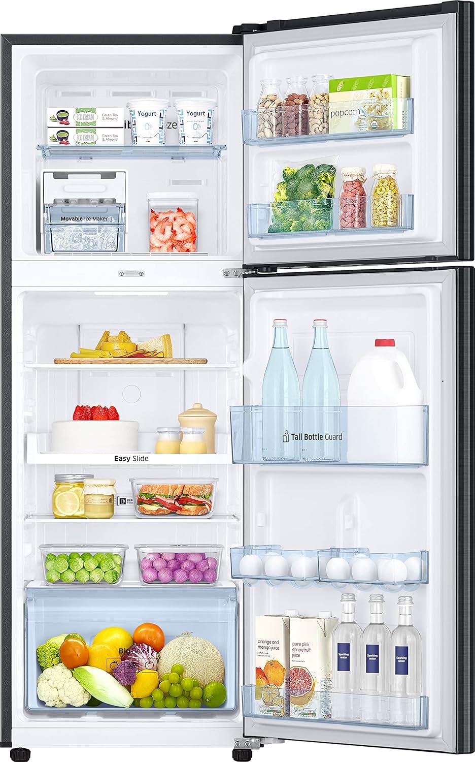 Samsung 236L 3 Star Convertible 3 In 1 Digital Inverter Frost-Free Double Door Refrigerator (RT28C3733BX/HL,Luxe Black) mahajan electronics online
