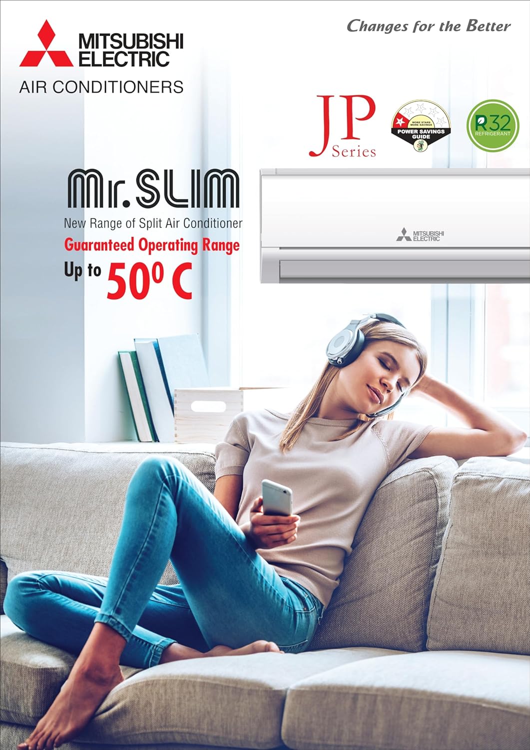 Mitsubishi Electric MS/MU-JP18VF 1.5 Ton 1 Star Slim Non Inverter Split Air Conditioner Mahajan Electronics Online