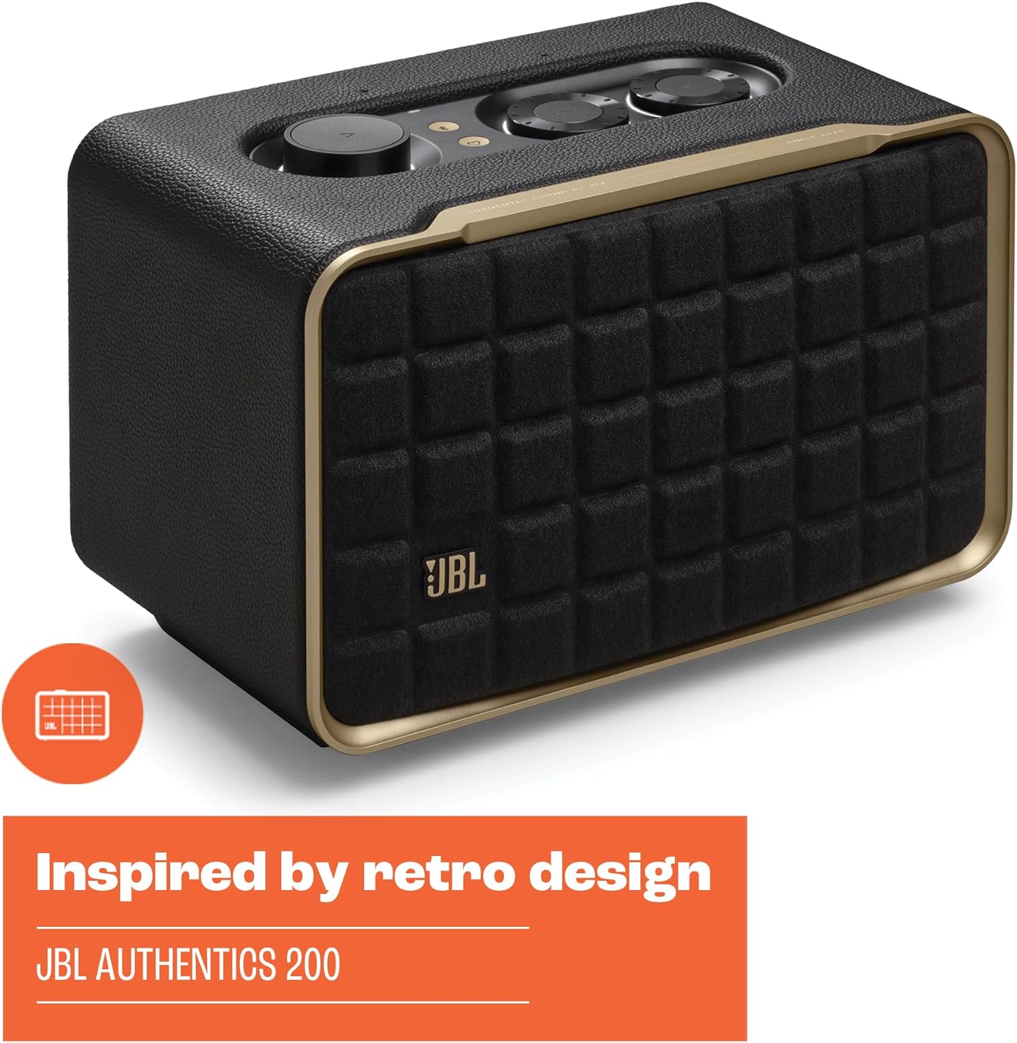 JBL AUTHENTICS 200 Smart home speaker with Wi-Fi, Bluetooth and Voice Assistants with retro design Mahajan Electronics Online