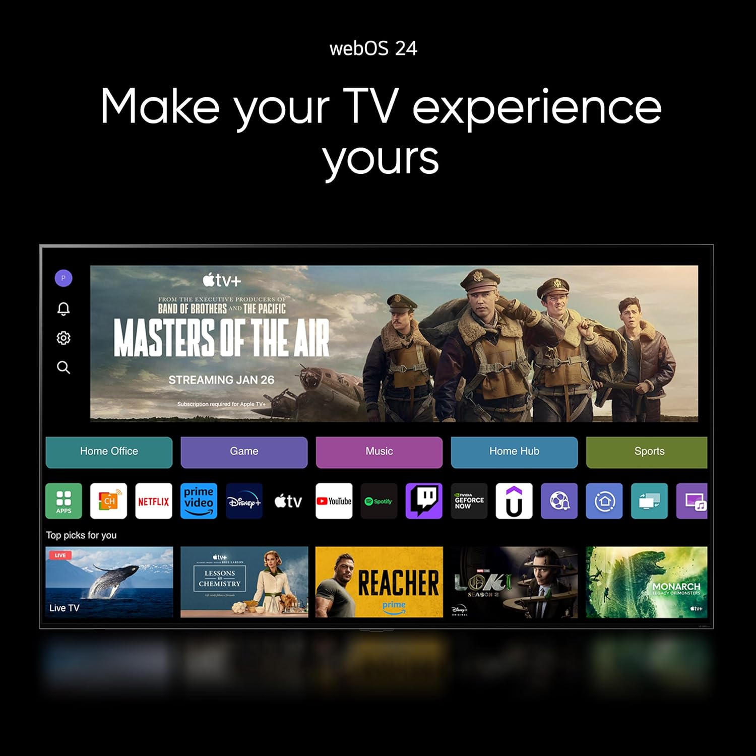 LG 65QNED90T6A 65 Inch 4K Ultra HD Smart MiniLED QNED TV α8 AI Processor Dolby Vision Atmos 120Hz Refresh Rate Magic Remote