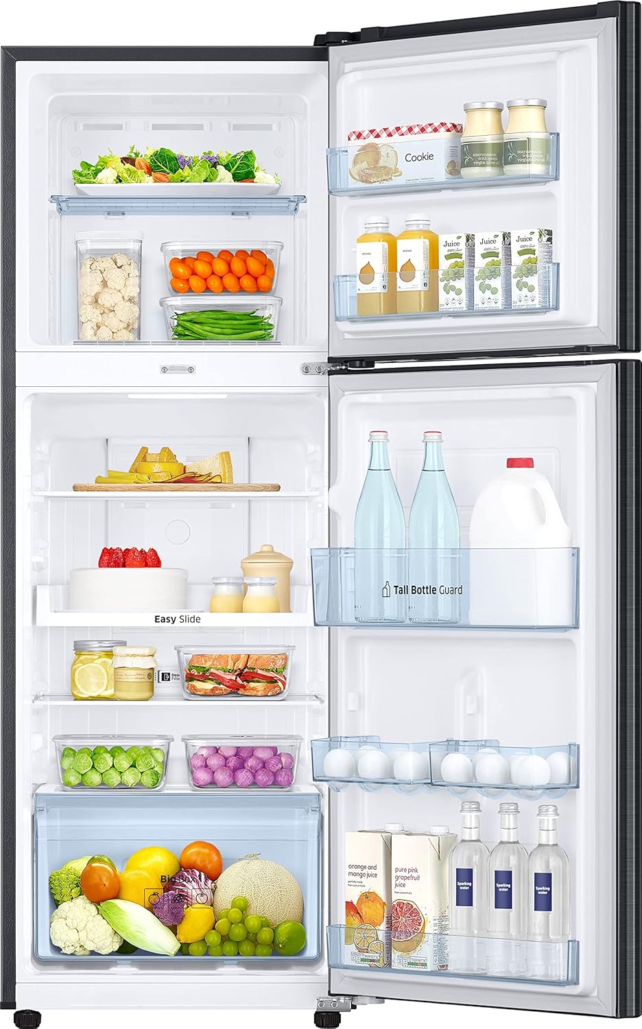 Samsung 236L 3 Star Convertible 3 In 1 Digital Inverter Frost-Free Double Door Refrigerator (RT28C3733BX/HL,Luxe Black) mahajan electronics online