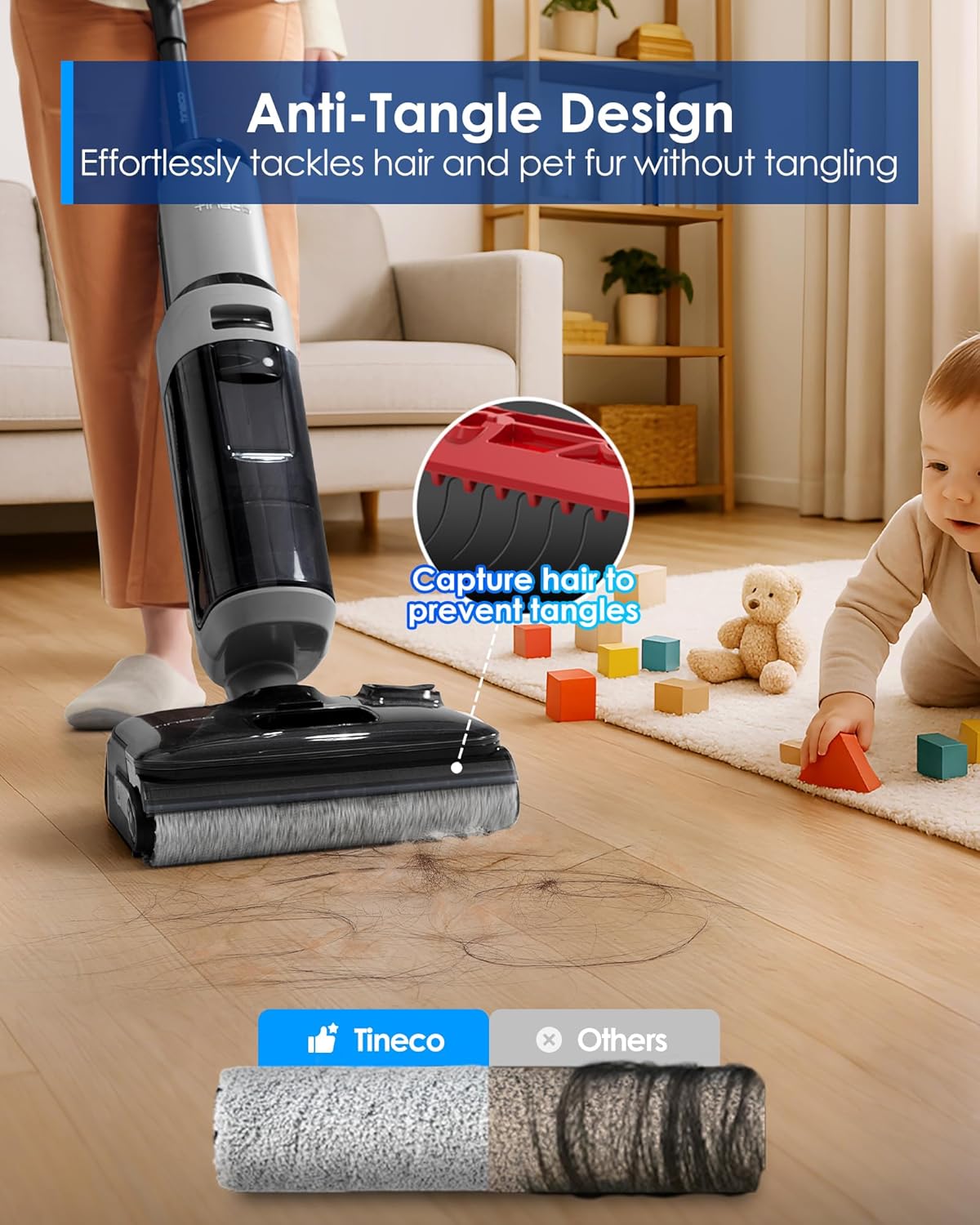 Tineco Floor ONE i5 Stretch Plus 2 Smart Cordless Wet & Dry Vacuum Cleaner & Mop for Hard Floors, 180° Flat Design, Clean Tough Stains & Pet Hair, Patented iLoop, Self-Cleaning Brush, 2 Yr Warranty mahajan electronics online