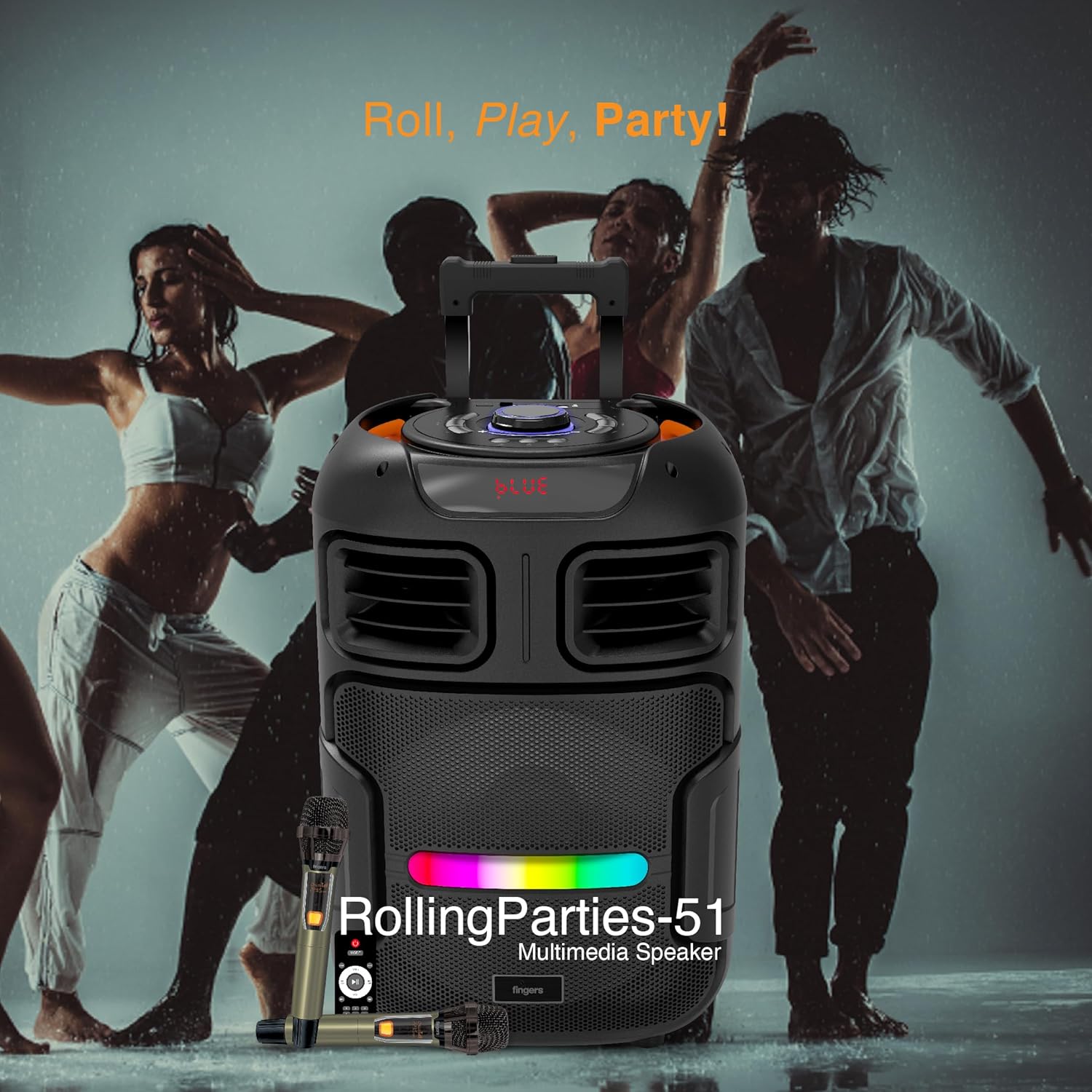 FINGERS RollingParties-51 Bluetooth Trolley Speaker with Powerful 50 W Mahajan Electronics Online