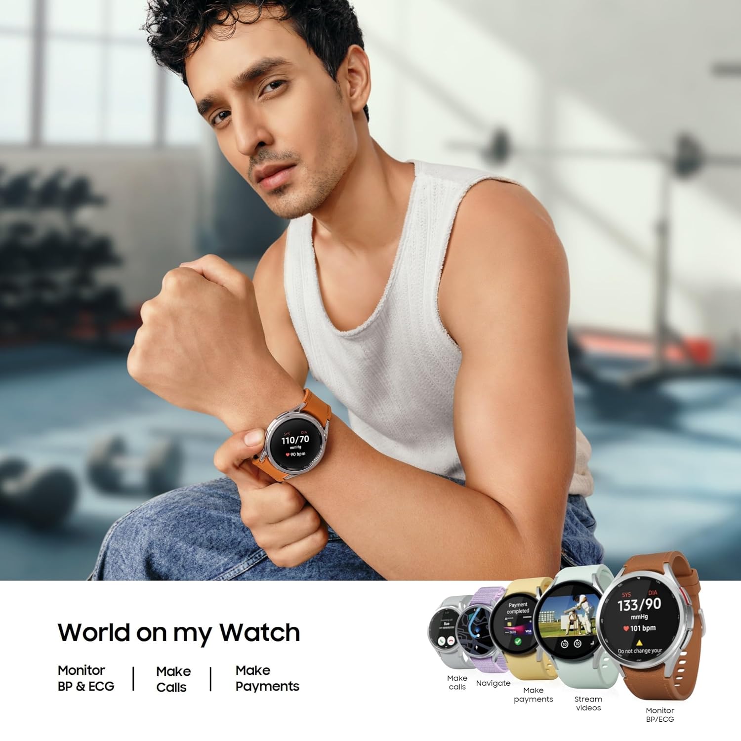 Samsung Galaxy Watch6 Classic Bluetooth (47mm, Silver, Compatible with Android only)  Mahajan Electronics Online