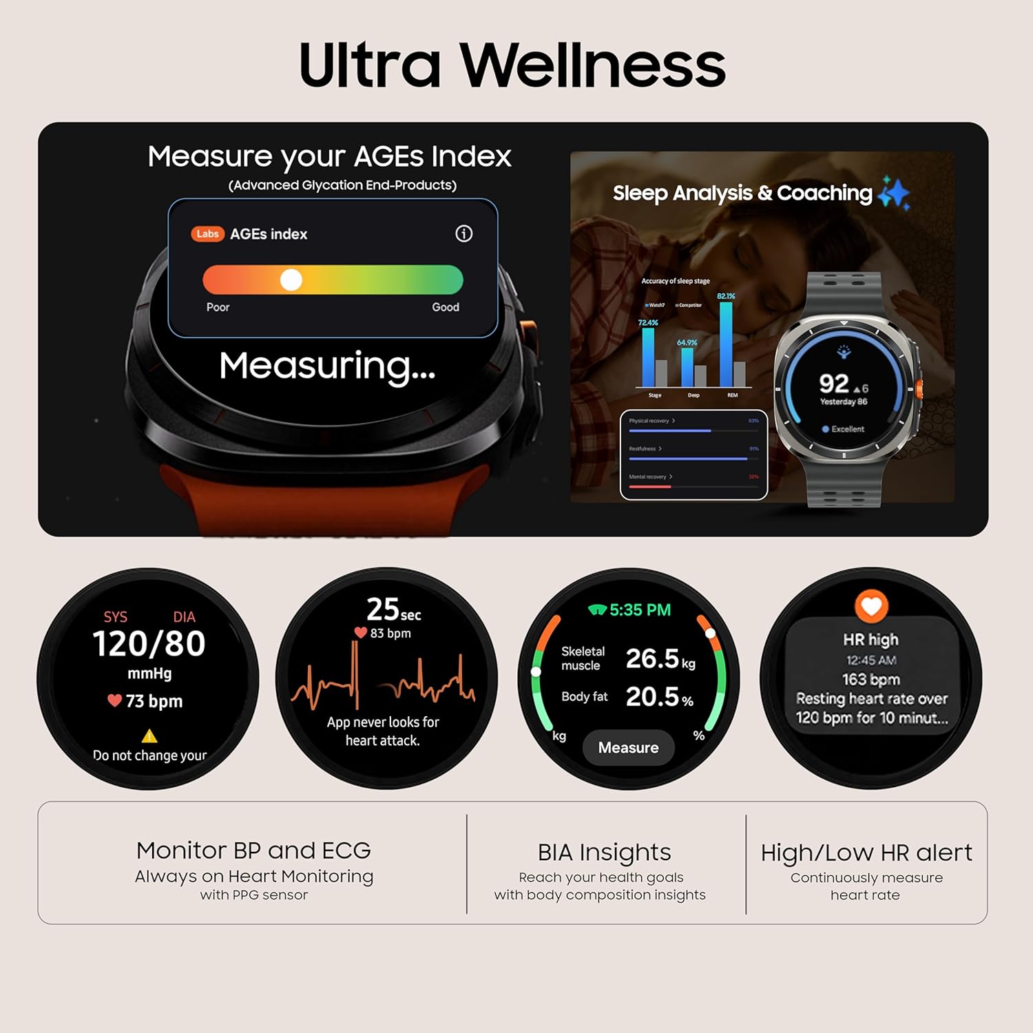 Samsung Galaxy Watch Ultra (47mm, LTE, Silver) with Upto 100h battery Mahajan Electronics Online