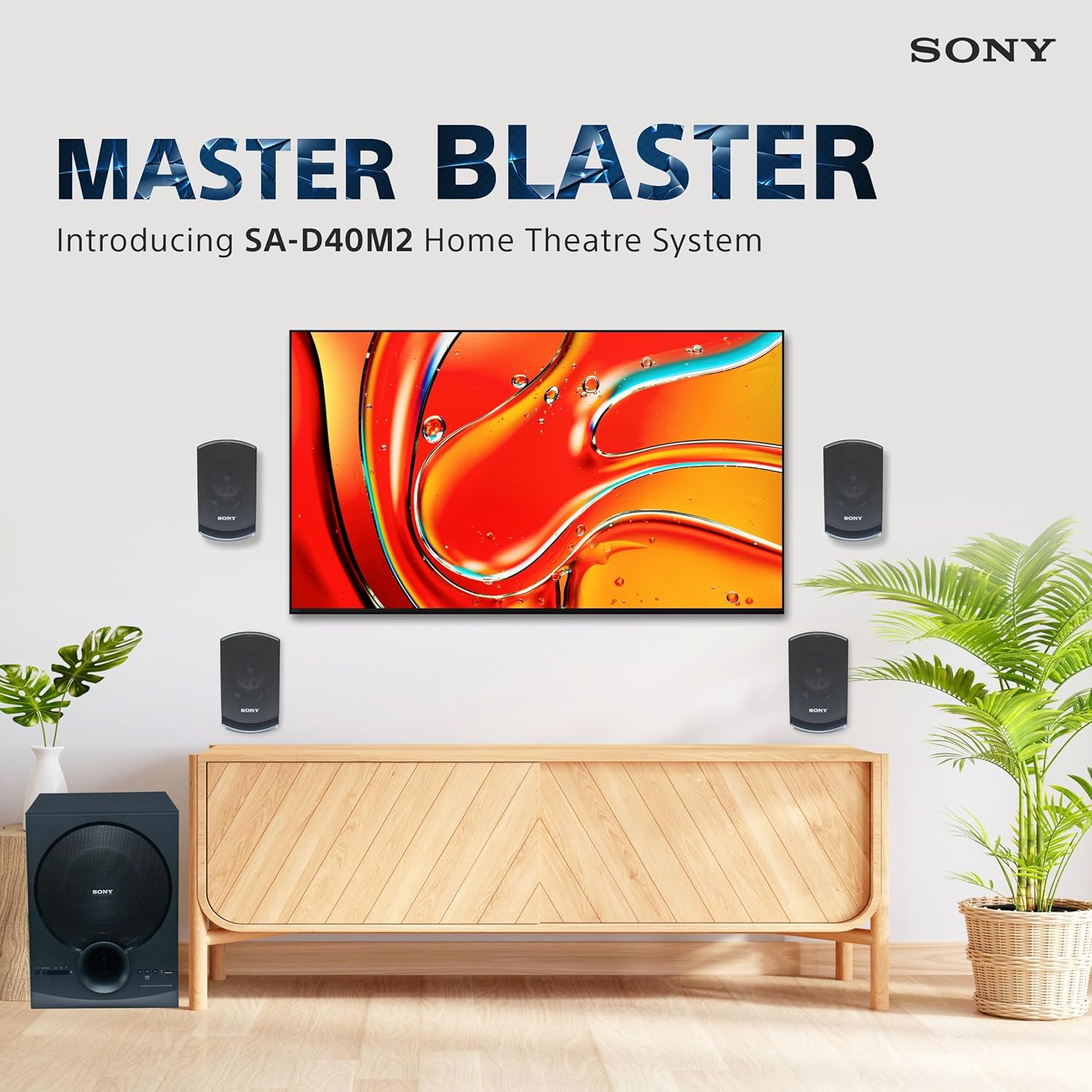 Sony New SA-D40M2 4.1ch Home Theatre Speaker with 100W  Mahajan Electronics online