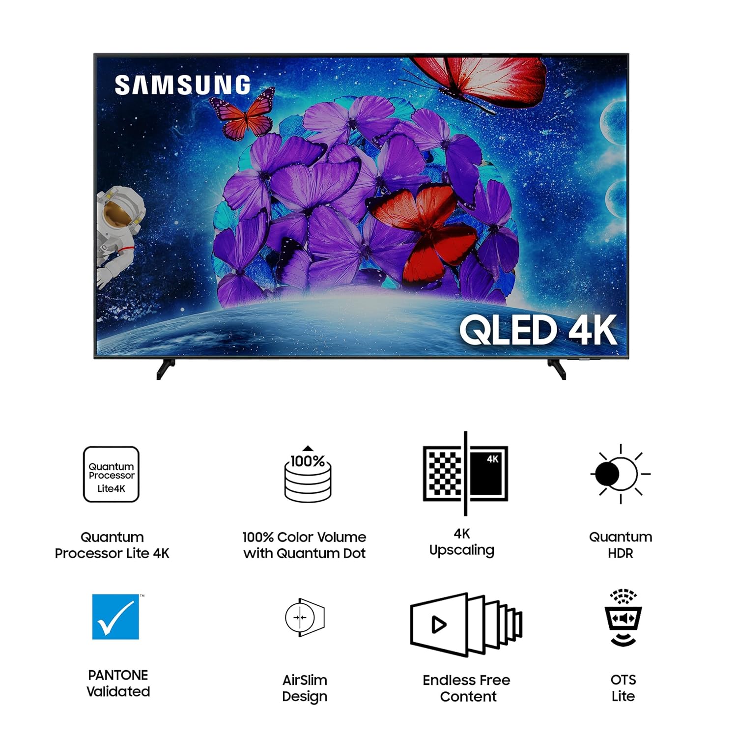 Samsung QA65QE1DAULXL  163 cm (65 inches) QE1D Series 4K Ultra HD QLED Smart TV (Black)