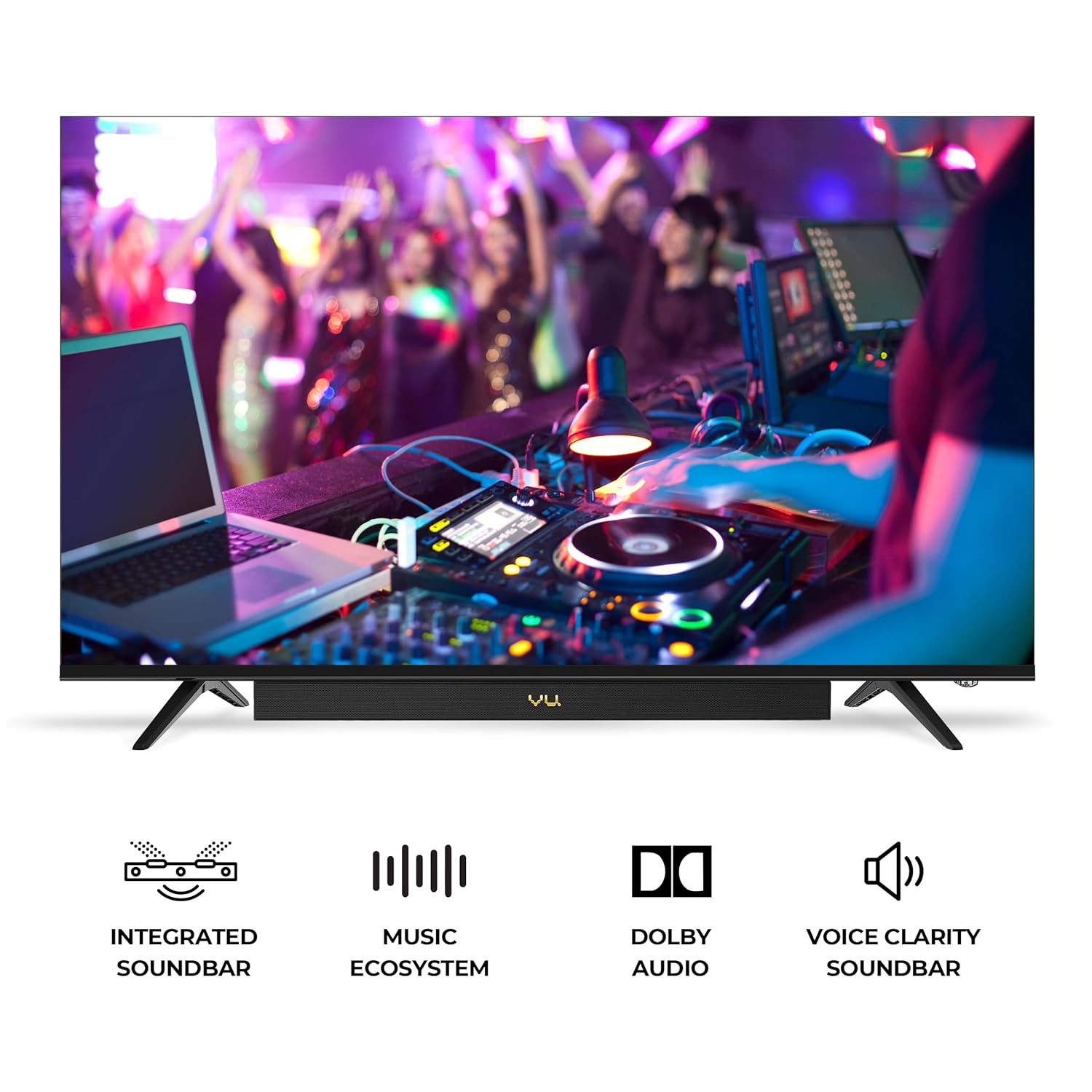 Vu 43VIBE24  108cm (43 inches) Vibe Series QLED 4K Google TV Smart (Black) Mahajan Electronics Online