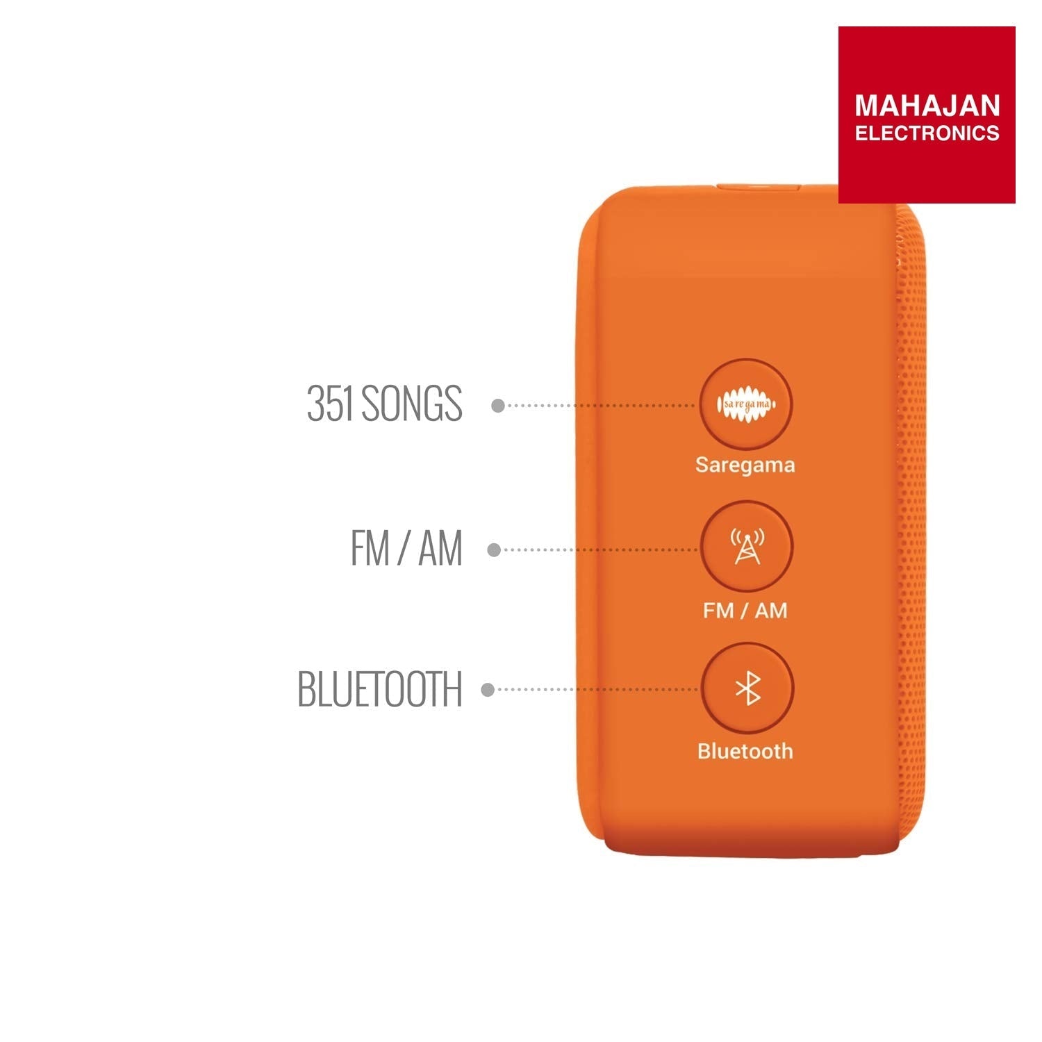 Saregama Carvaan Mini Shrimad Bhagavad Gita- Music Player with Bluetooth/FM/AM/AUX (Saffron Orange.) – Mahajan Electronics Online.