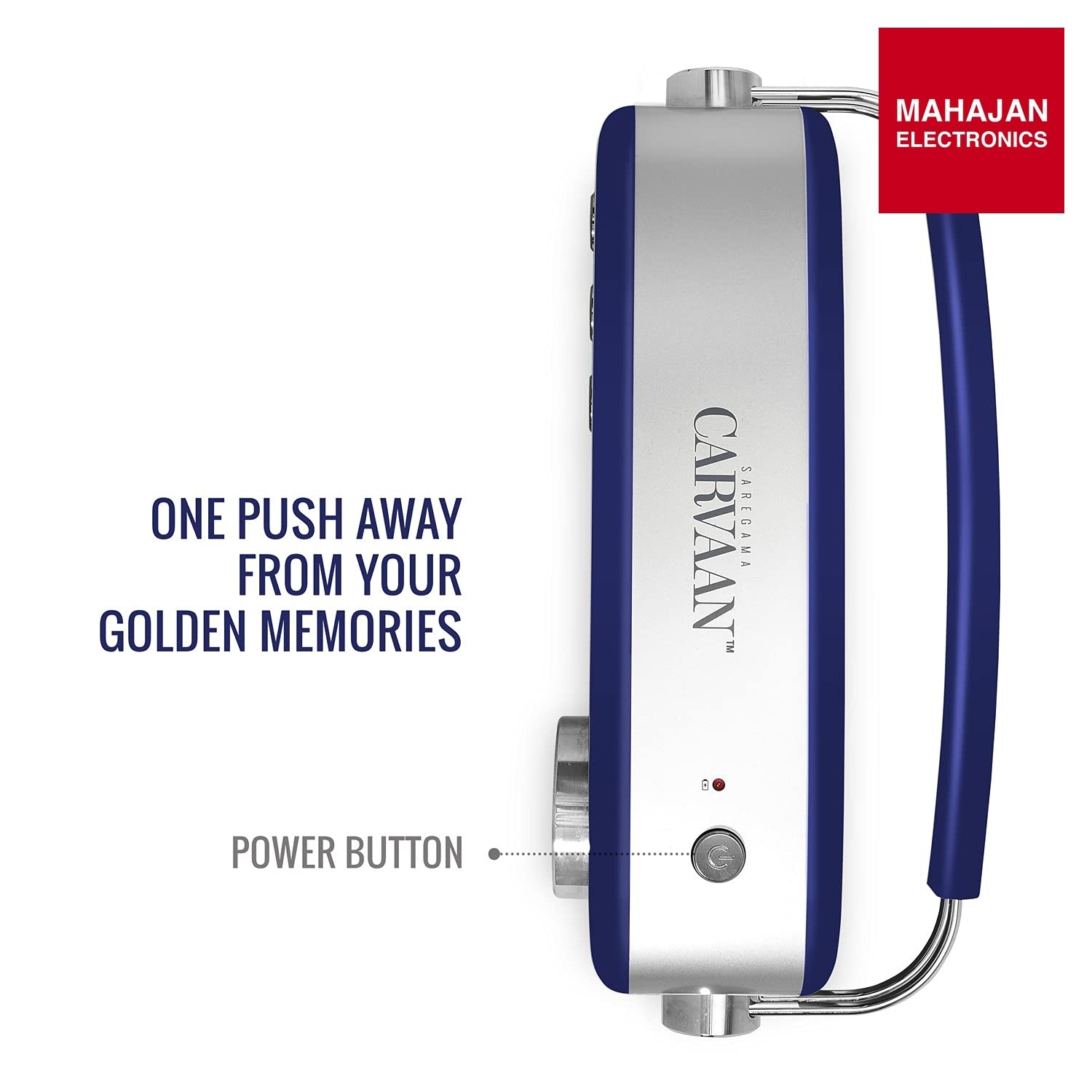 Saregama Carvaan Premium HIndi- Portable Music Player with 5000 Preloaded Songs, FM/BT/AUX (Royal Blue) – Mahajan Electronics Online.
