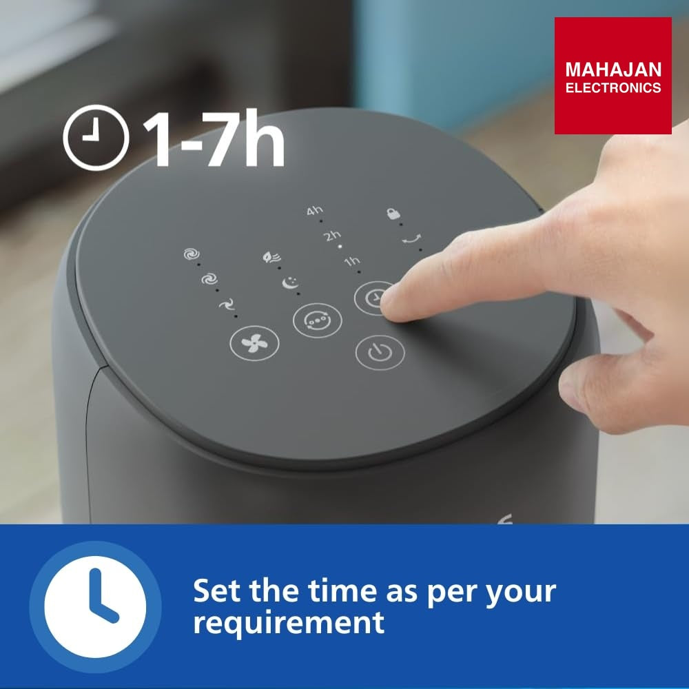 Philips CX 5535/11 Bladeless Tower Fan | Remote & Touch Control | Quiet Operation | 60° Oscillation (Black) – Mahajan Electronics Online.
