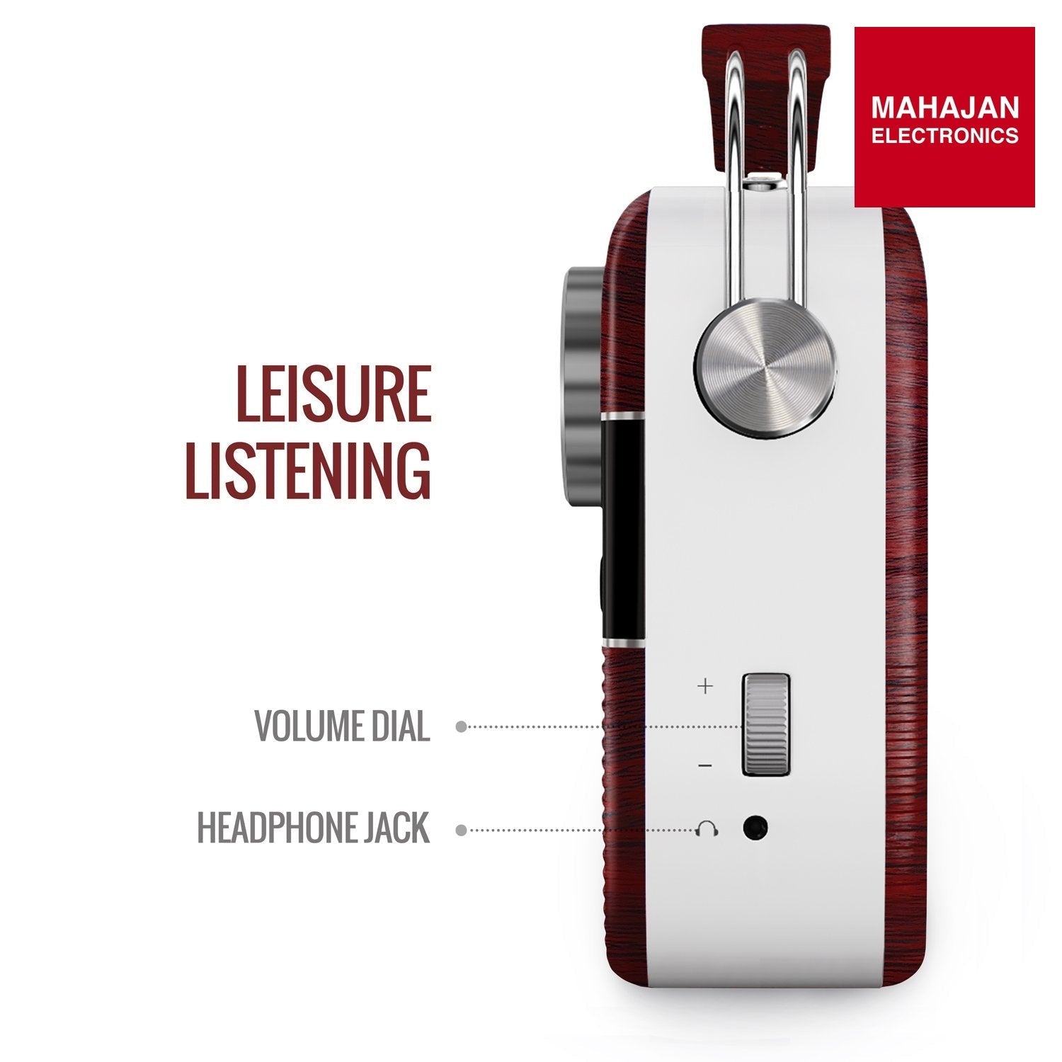 Saregama SC03 Carvaan Hindi - Portable Music Player with 5000 Preloaded Songs, FM/BT/AUX (Cherrywood Red) – Mahajan Electronics image 5