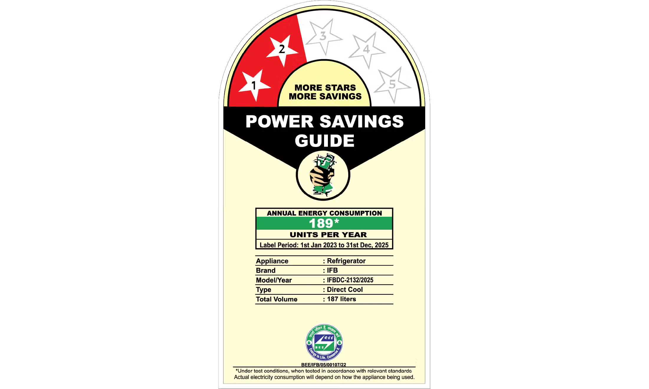 IFB IFBDC-2132FSS 187 L 2 Star Direct Cool Single Door Refrigerator – Fast Ice Making, XL Bottle Bin, Toughened Glass Shelves, mahajan electronics online