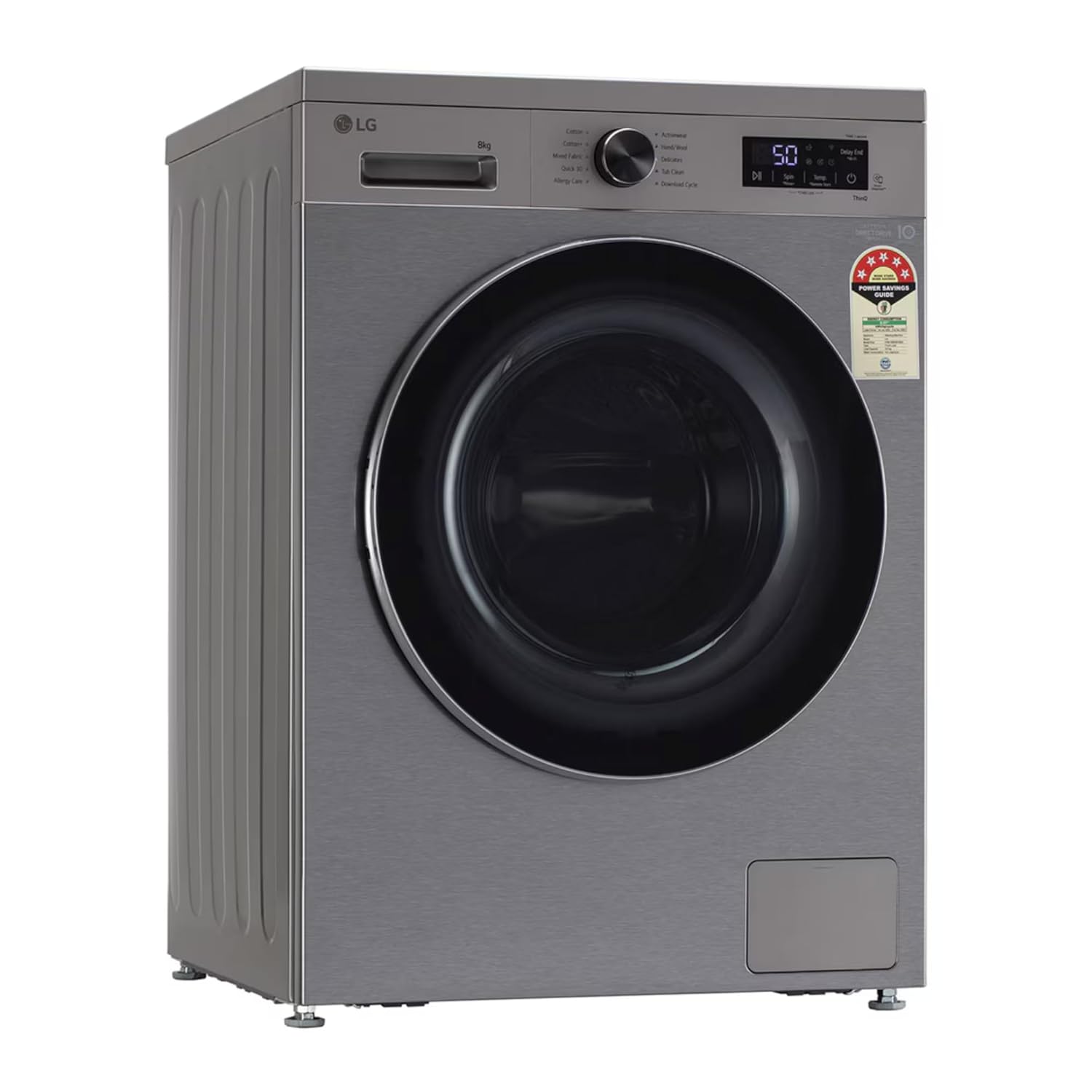 LG FHB1208Z4P 8 Kg 5 Star Inverter Direct Drive Front Load Washing Machine ( Platinum Silver, Mahajan Electronics Online