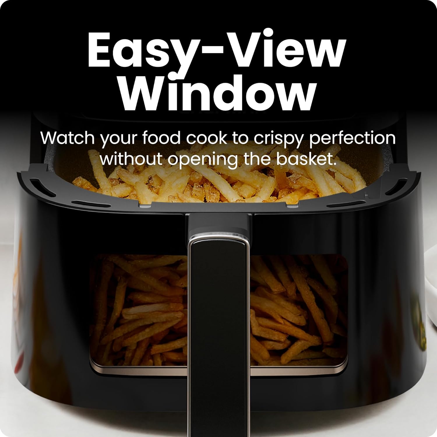 Chefman RJ38-4TW-BLACK-IN Air Fryer – 4 QT Compact Airfryer for Quick & Easy Meals, Features Hi-Fry Technology for Extra Crisp, Easy-View Window, Touch Controls with 4 Presets, Nonstick & Dishwasher Safe Basket - Black Mahajan Electronics