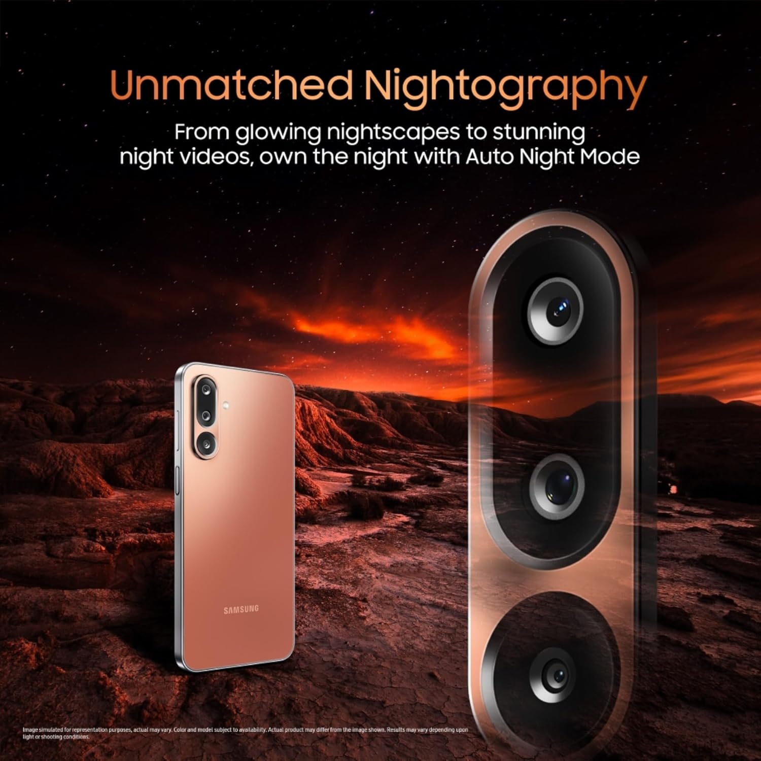 Samsung Galaxy M36 5G Mobile (Orange Haze, 6GB RAM, 128GB Storage) | Google Gemini| Gorilla Glass Victus+ | 7.7mm | AI Enhanced 50MP OIS Triple Camera | Nightography| Lag-free Gaming | Without Charger Mahajan Electronics Online