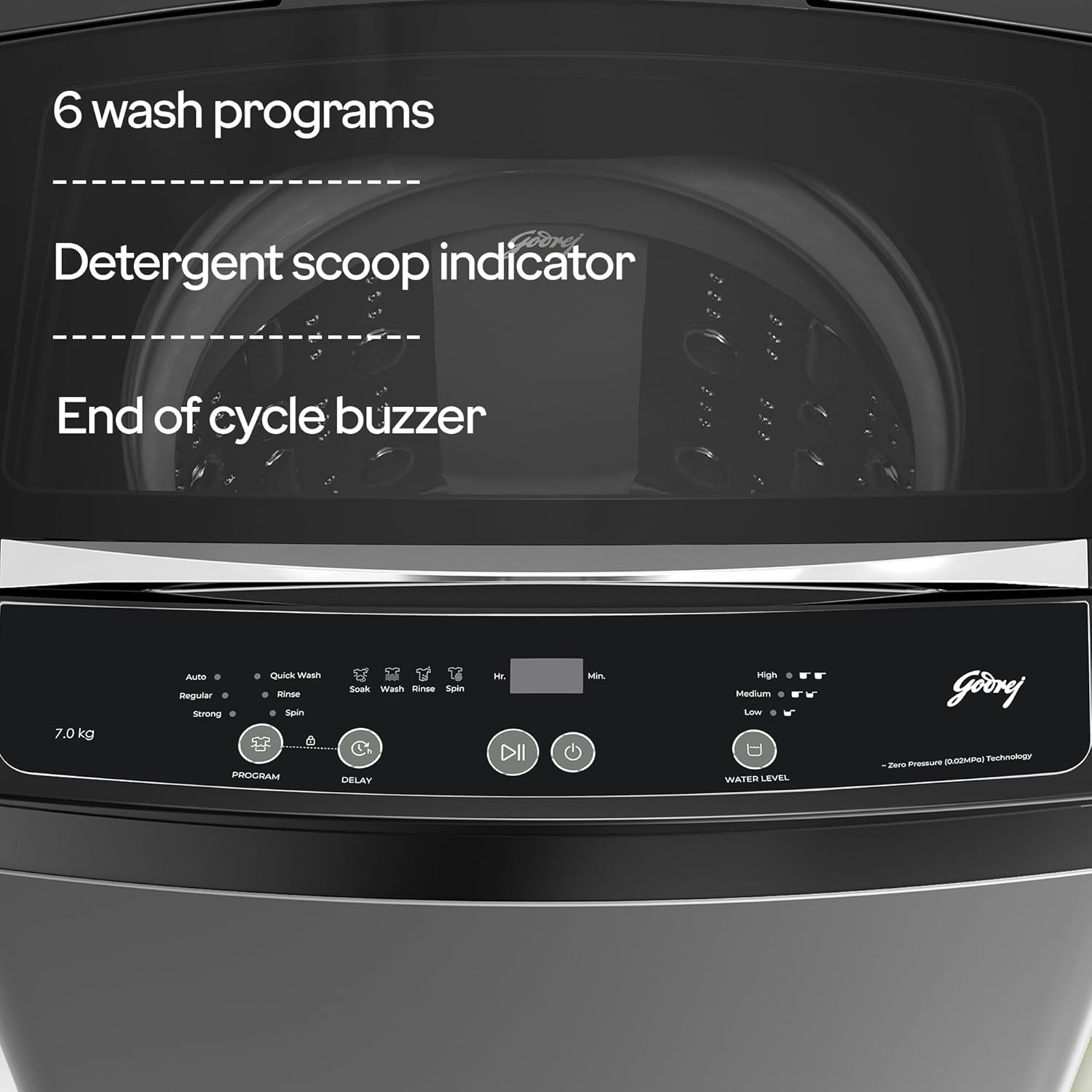 Godrej WTEON ADR + 70 5.0 FDUN GPGR Fully Automatic Washing Machine  7.0kg Top Load 2025 Mahajan Electronics Online
