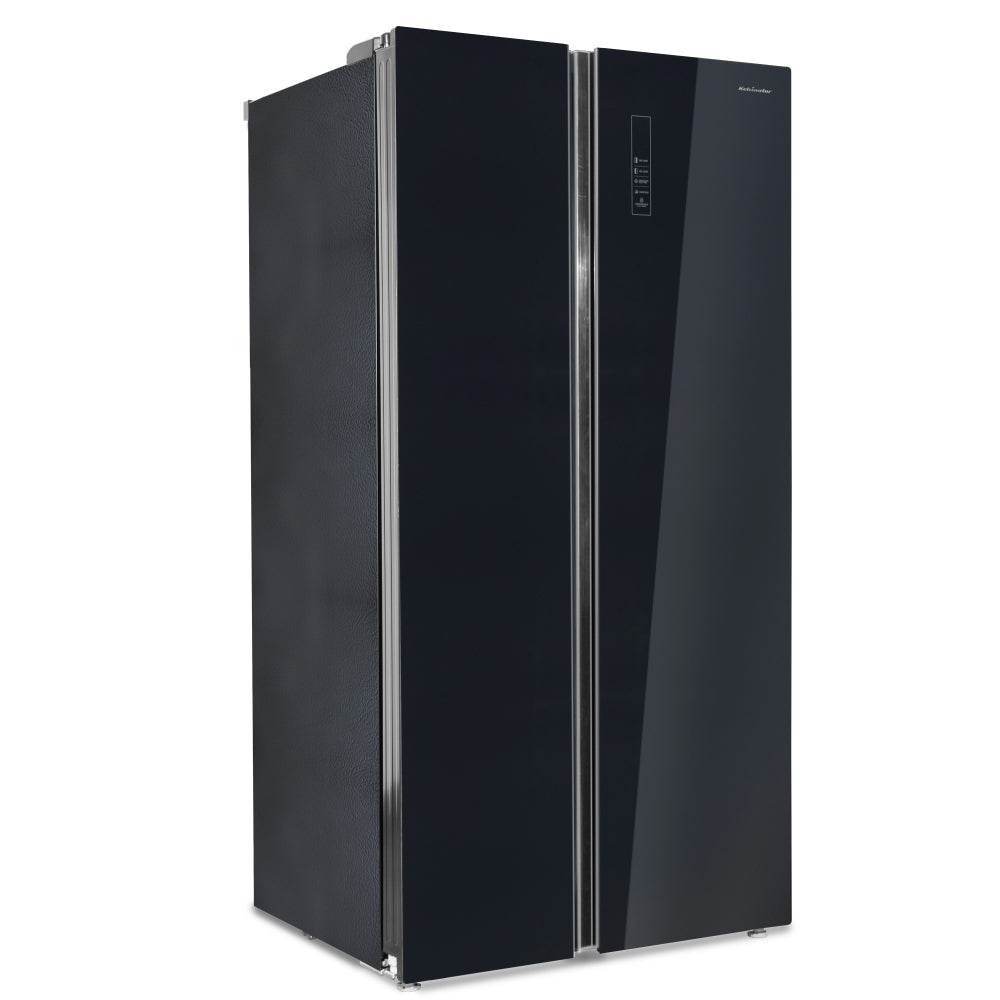 Kelvinator 584 litres Side By Side Refrigerator, Black KRS-B600BKG - Mahajan Electronics Online