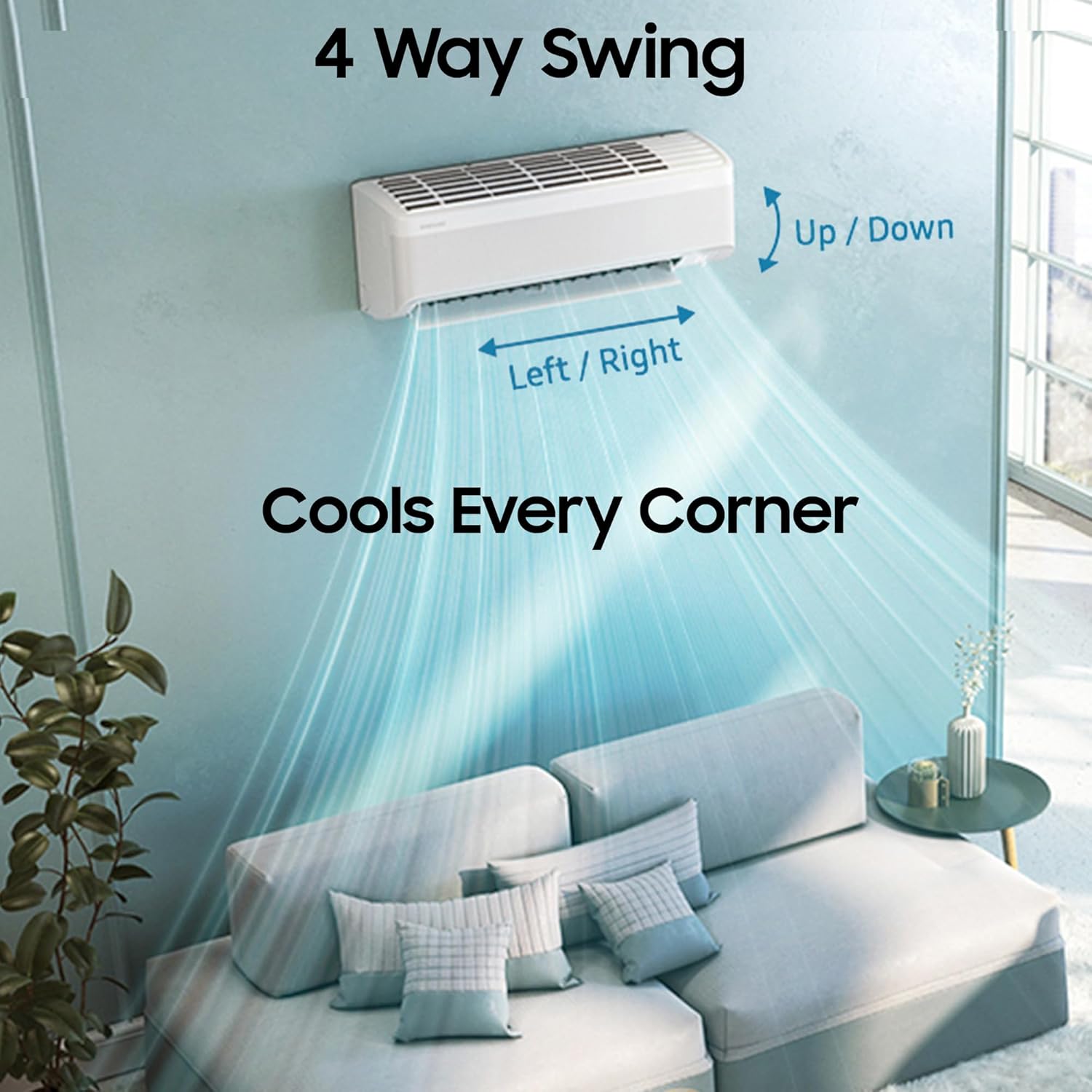 Samsung AR50H18D13HNNA 1.5 Ton 3 Star Bespoke AI Inverter Smart Split AC (2026 Model, WiFi, Energy Saving, Voice Control, Powerful Cooling, Copper, Digital Inverter, 4 Way swing, 5 Step Convertible) Mahajan Electronics ONline