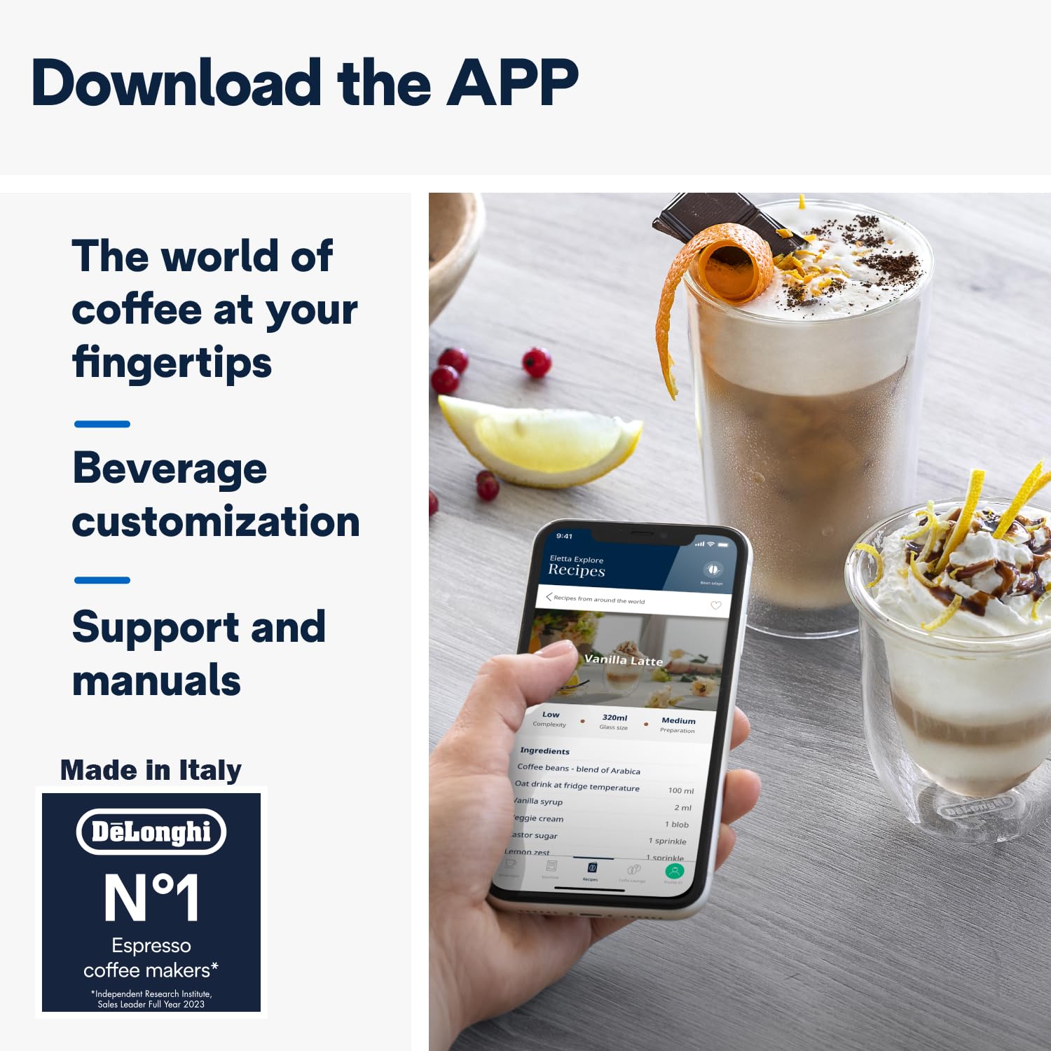 De’Longhi Eletta Explore ECAM450.65.S | Bean-to-Cup Coffee Machine | 50+ Hot & Cold Drinks | Cold Brew in 5 Mins
