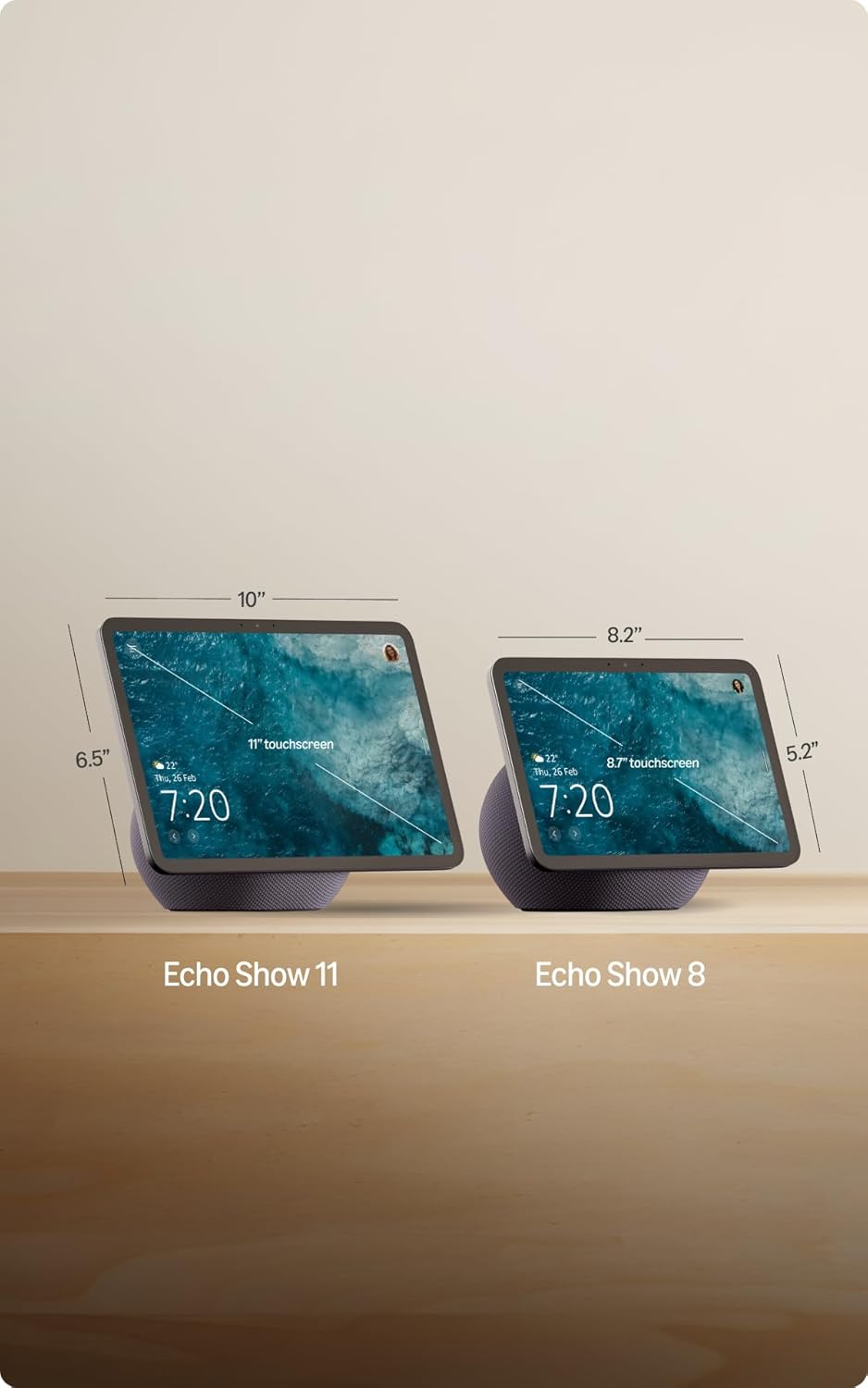 Amazon Echo Show 8 (newest model), vibrant 8.7" HD display with spatial audio & Alexa, new sleek design, smart home controls, 2x bass speaker, 13 MP camera, bluetooth, Graphite Mahajan Electronics Online