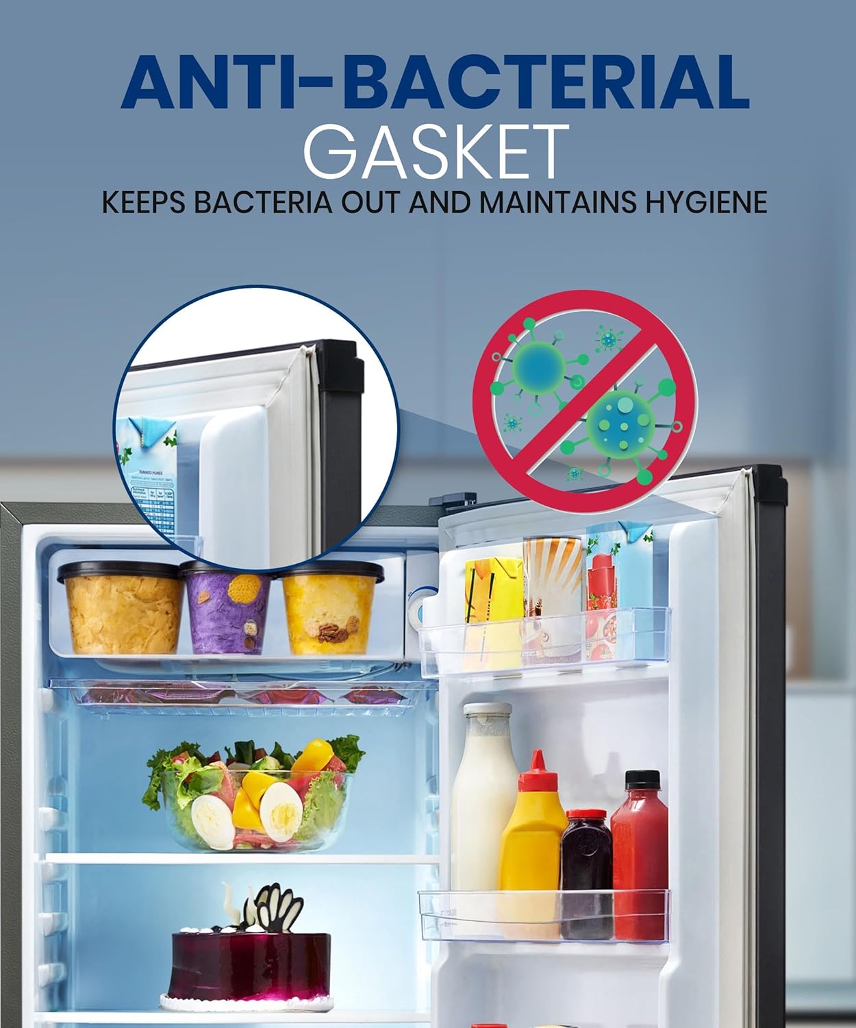 Lloyd GLDE111NMGCF 92 L Direct Cool Single Door 1 Star Refrigerator with Dedicated Freezer Section Big Bottle StorageFull Vegetable Box (Grey Metallic) Mahajan Electronics Online