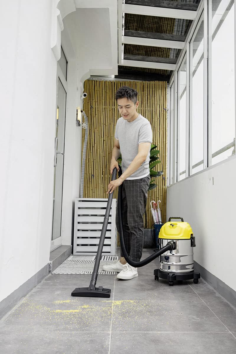 KARCHER  WD 1s Classic Kap-Multi-Purpose Vacuum Cleaner, Yellow,18 Liter, Cartridge-Online Mahajan Electronics