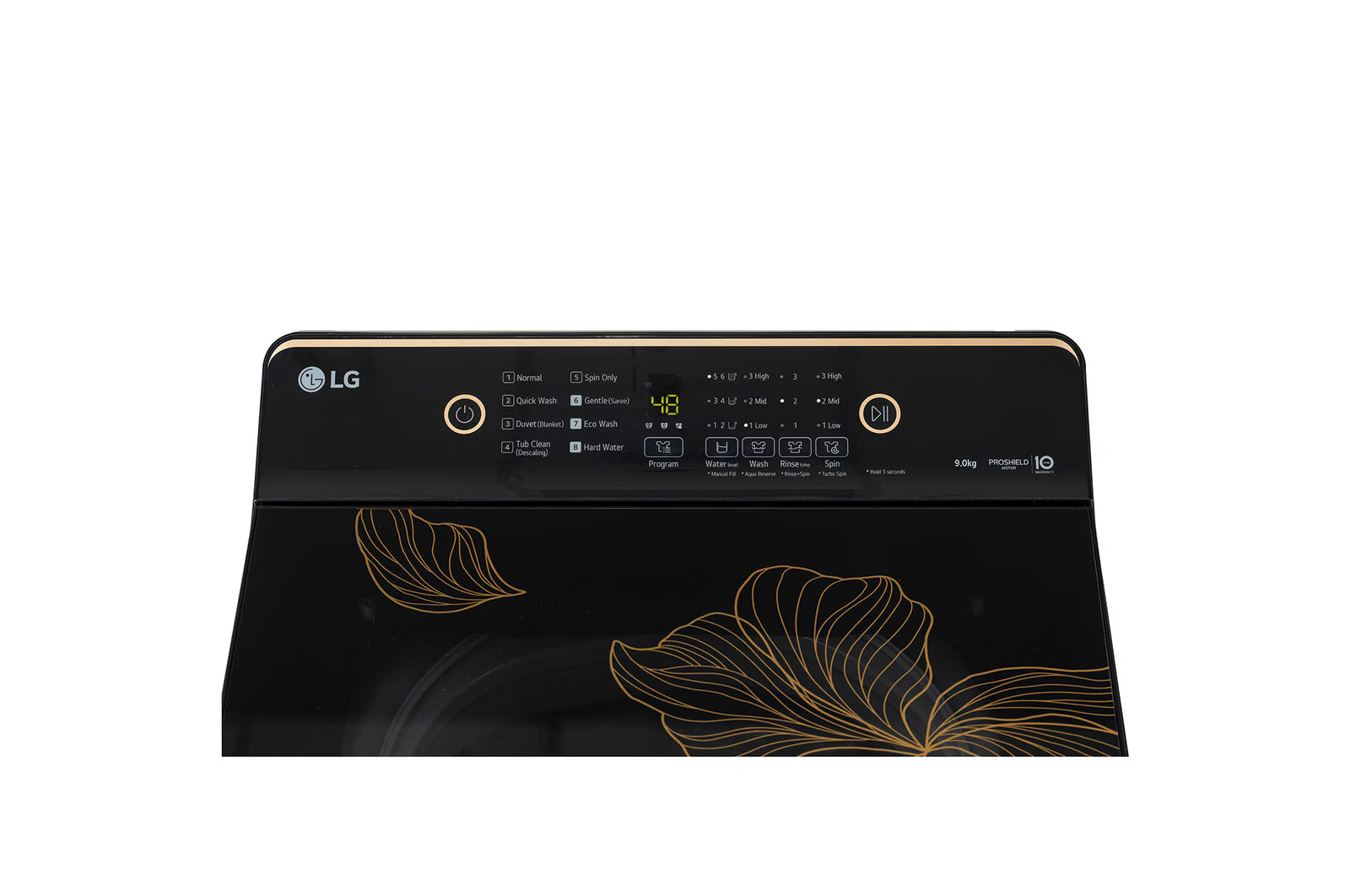 LG T90KMOB1Z 9Kg Top Load Washing Machine, Hard Water Wash, Onyx Black, 5 Star 2025 Mahajan Electronics Online