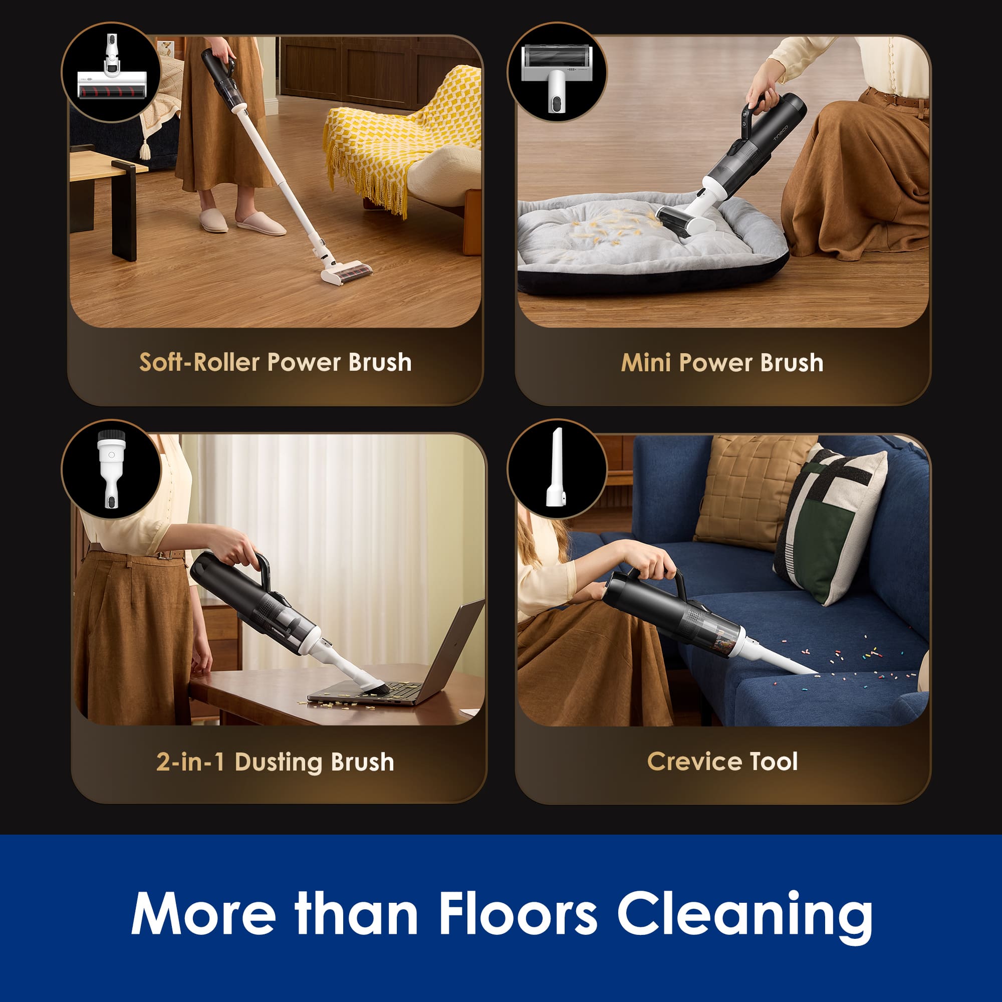 Tineco Floor One Switch S6 Power Kit Cordless Wet & Dry Vacuum Cleaner, 5-in-1 Smart Multi-Function Mop, 180° Lay-Flat Design, FlashDry Self-Cleaning, Anti-Tangle Roller, Dual-Edge, 2-Year Warranty Tineco