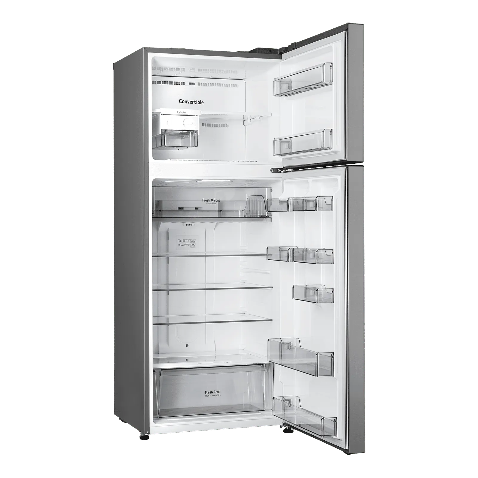LG GLT4416CCPZ 446 Litres 1 Star Frost Free Double Door Convertible Refrigerator with Multi Air Flow ( Shiny Steel) Mahajan Electronics Online