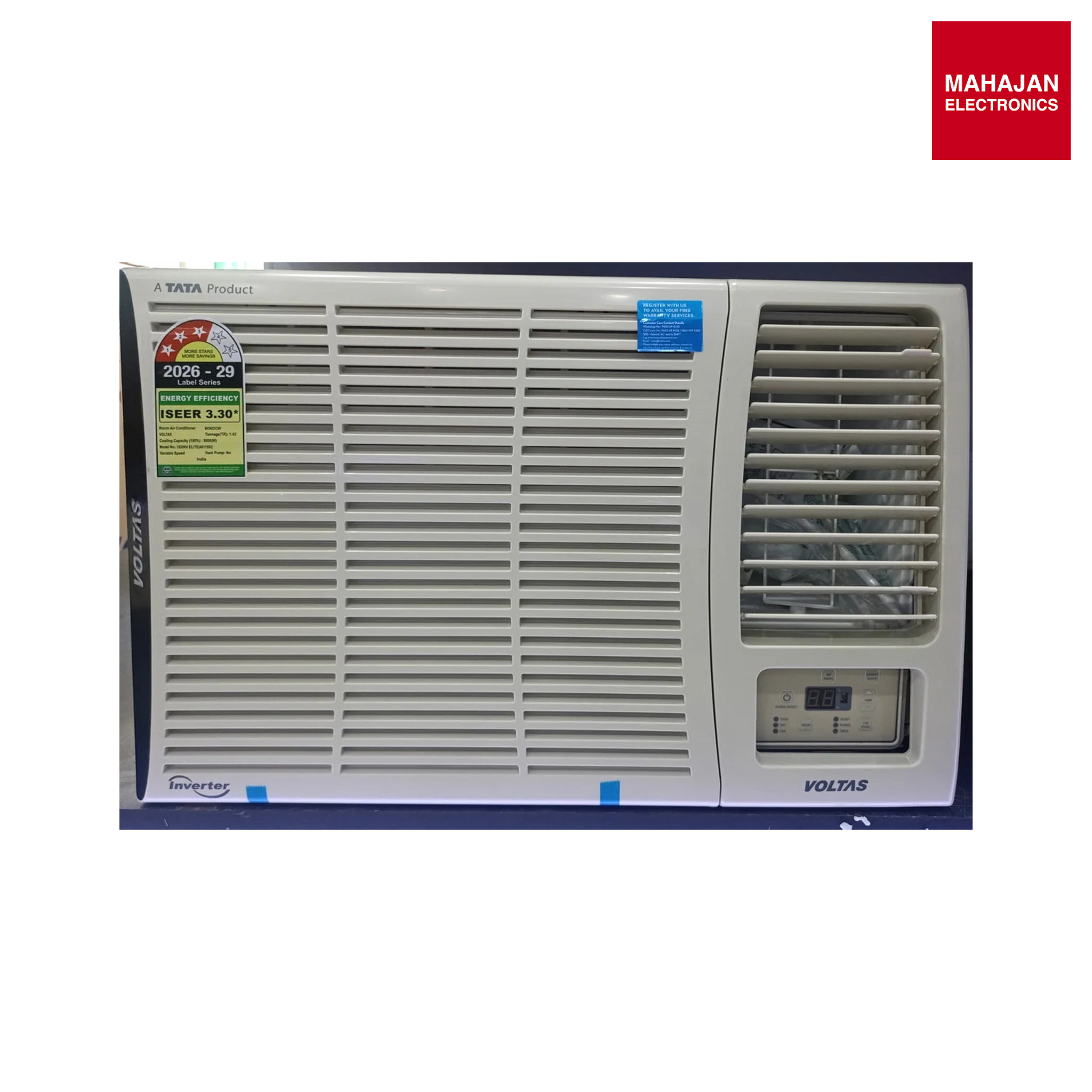 Voltas 183Inv Elite (2026 Series) 1.5 Ton 5 Star Inverter Window AC – Copper Condenser, Turbo Cooling, High Ambient Cooling up to 52°C, R32 Refrigerant Voltas