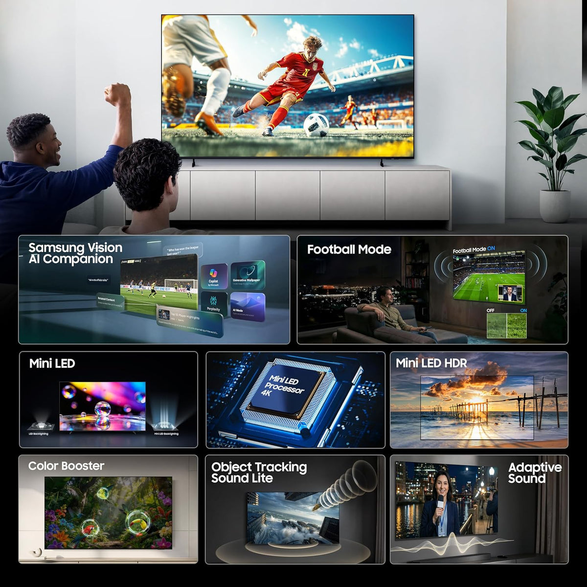 Samsung 85 UA85M70HAULXL    inches Mini LED 4K Samsung Vision AI Smart TV Samsung online mahajan electronics