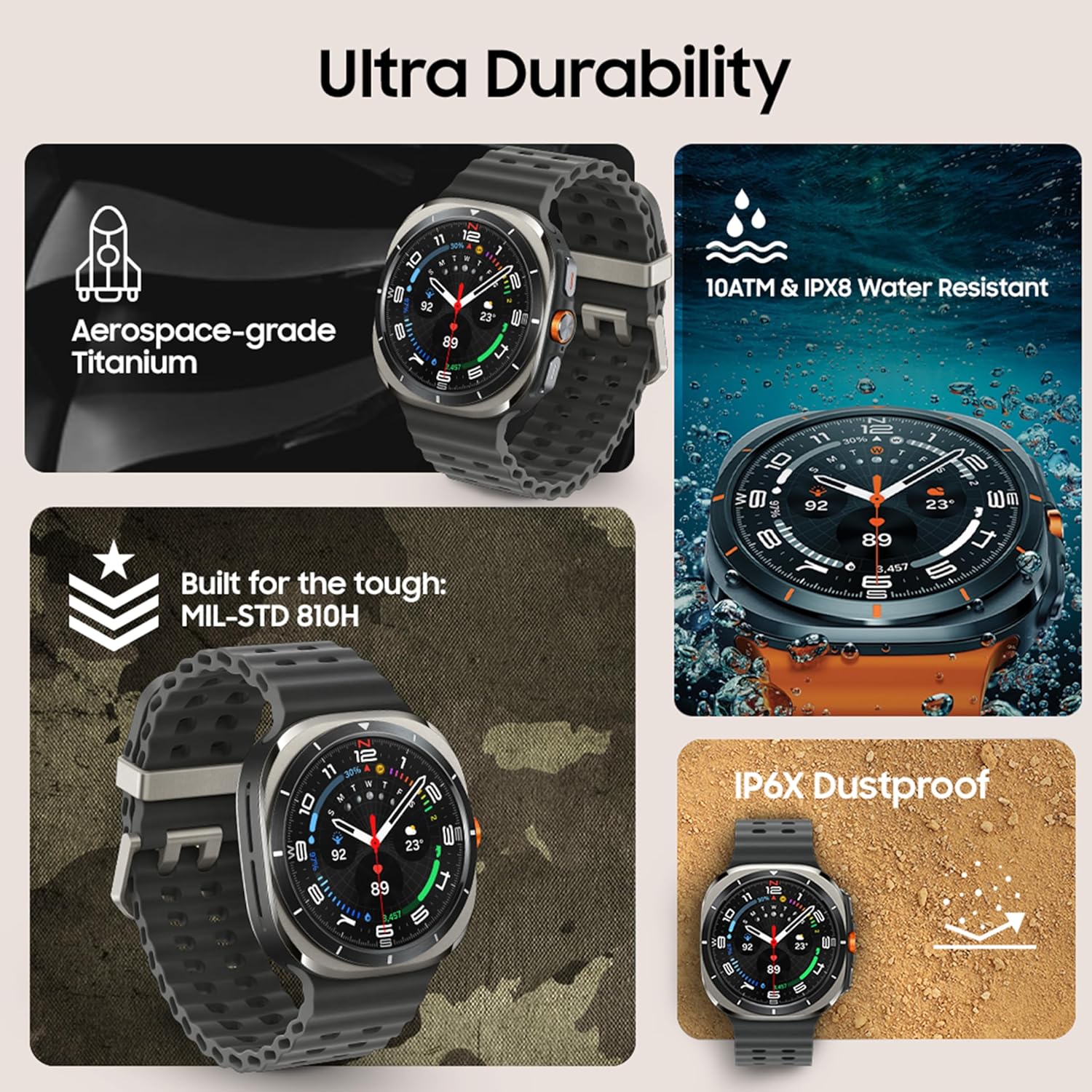 Samsung Galaxy Watch Ultra (47mm, LTE, Silver) with Upto 100h battery Mahajan Electronics Online