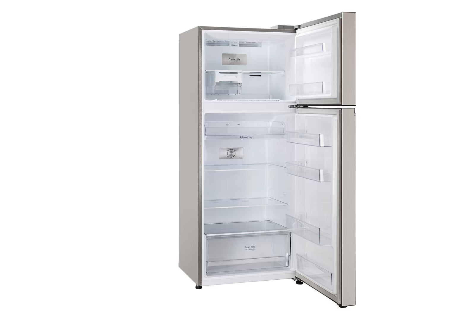LG GL-S342SUSY 322L Double Door Refrigerator, Smart Inverter Compressor, Convertible Multi Air Flow , Urban Steel, 2 Star Mahajan Electronics Online