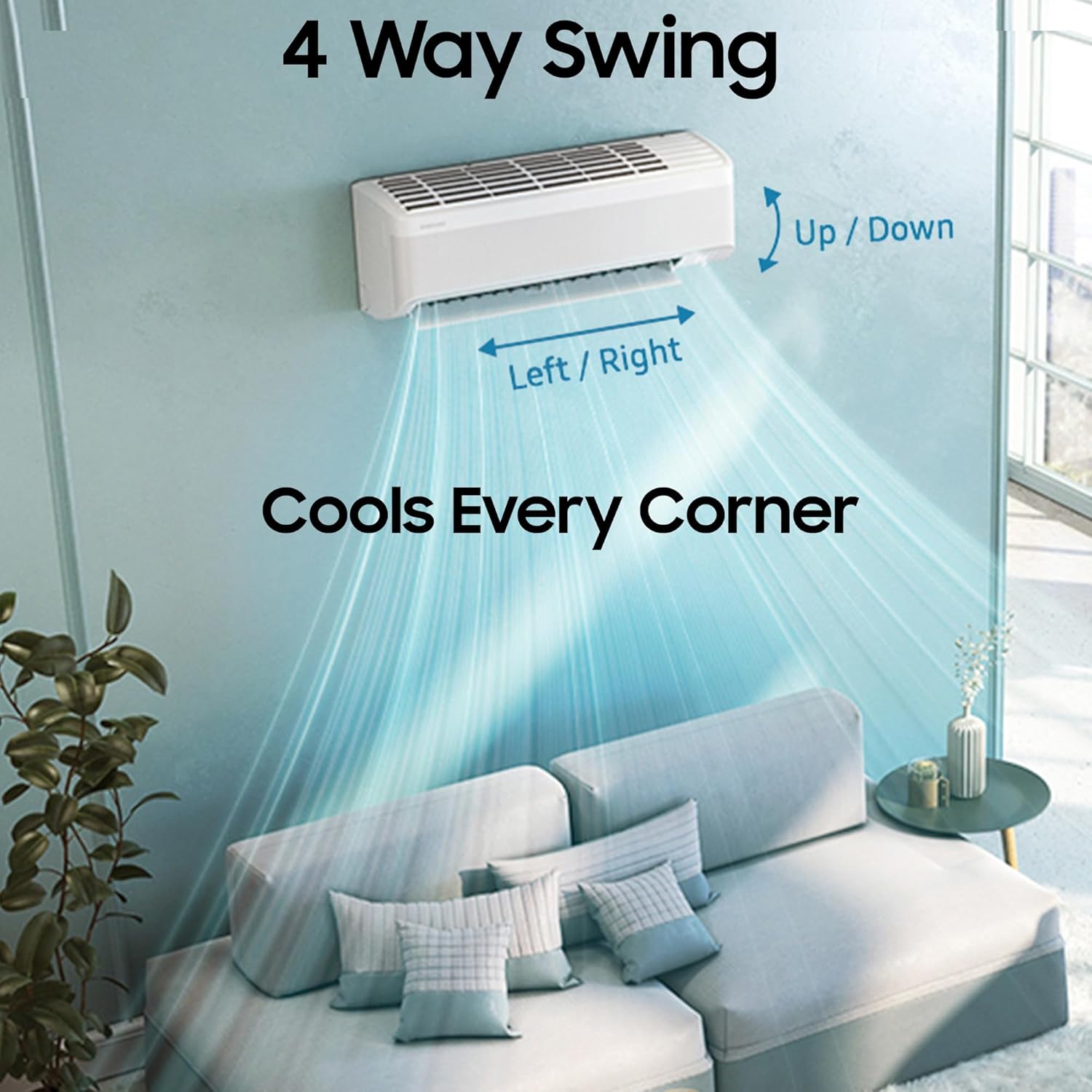 Samsung AR60H18D13WNNA 1.5 Ton 3 Star Bespoke AI WindFree Inverter Smart Split AC (2026 Model, WiFi, Energy Saving, Voice Control, Powerful Cooling, Digital Inverter, 4 Way swing, 5 Step Convertible) Mahajan Electronics Online