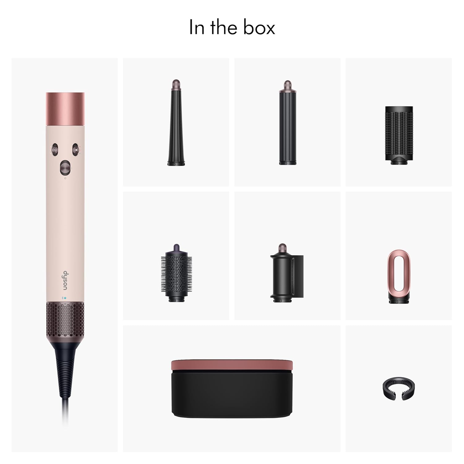 Dyson Airwrap I.D. 6-In-1 Multi-Styler | Styles Without Heat Damage| 7 Styling Settings|3 Speed & 3 Heat Settings|Cold Shot| Enhanced Coanda Airflow| 2 Yr Warranty,1300 Watts (Ceramic Pink & Rose Gold) (HS 08 CPRG IN) Mahajan Electronics Online