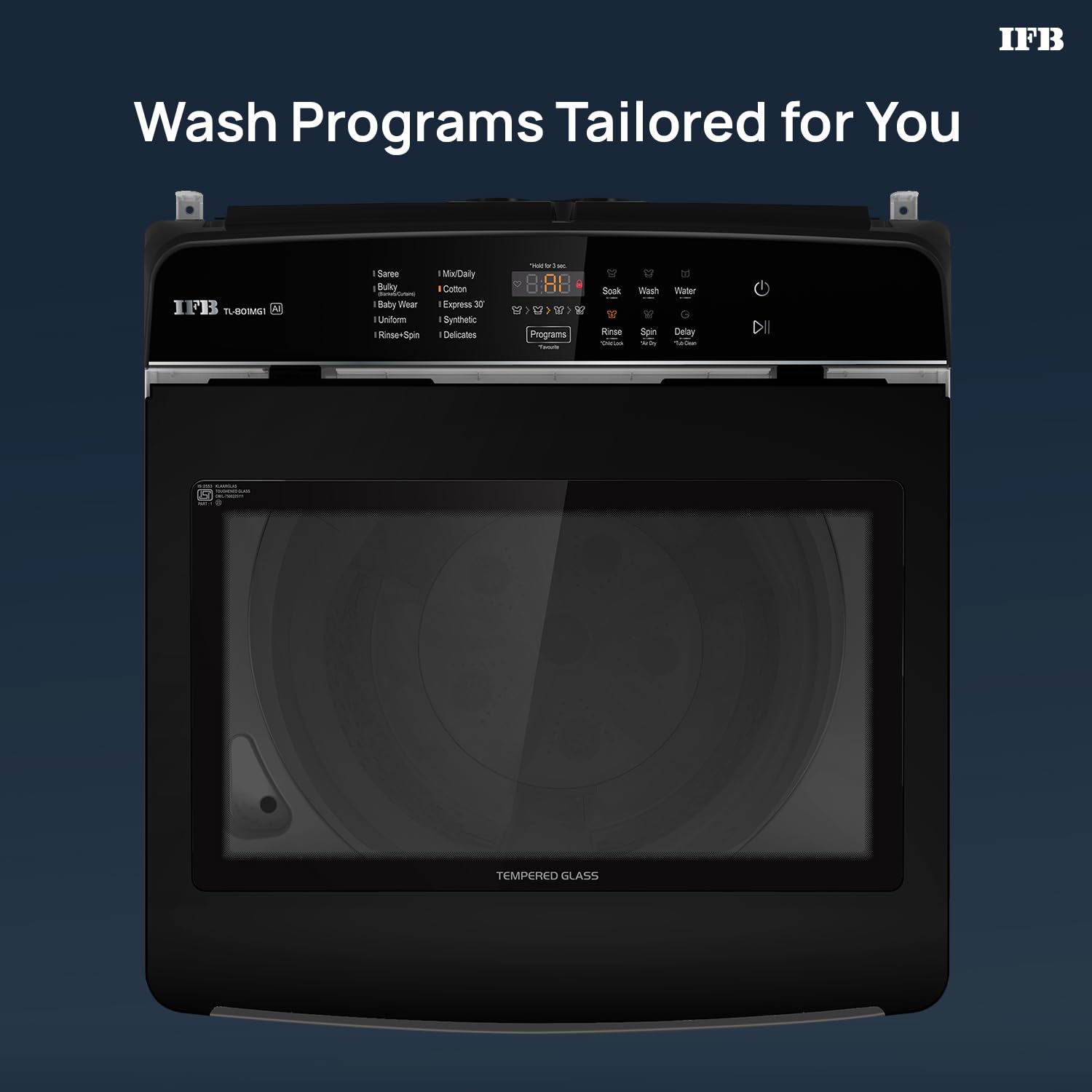 IFB TL801MG1 8 Kg 5 Star with Deep Clean® Technology, AI Powered, Fully Automatic Top Load Washing Machine ( ActivMix, Aqua Energie, Med Grey) Mahajan Electronics Online