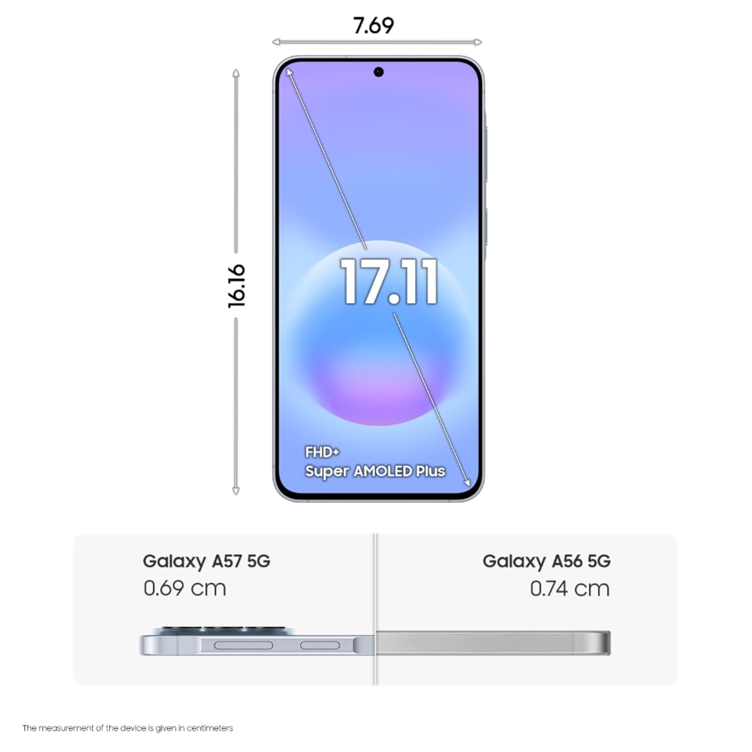 Samsung Galaxy A57 5G (Awesome Icyblue, 12GB RAM, 256GB Storage), Agentic AI, Triple Camera with Nightography Video, 2 Days Battery Life, 6 Gen OS Upgrades, IP68, 6.9mm Sleek, with No Cost EMI Mahajan Electronics Online