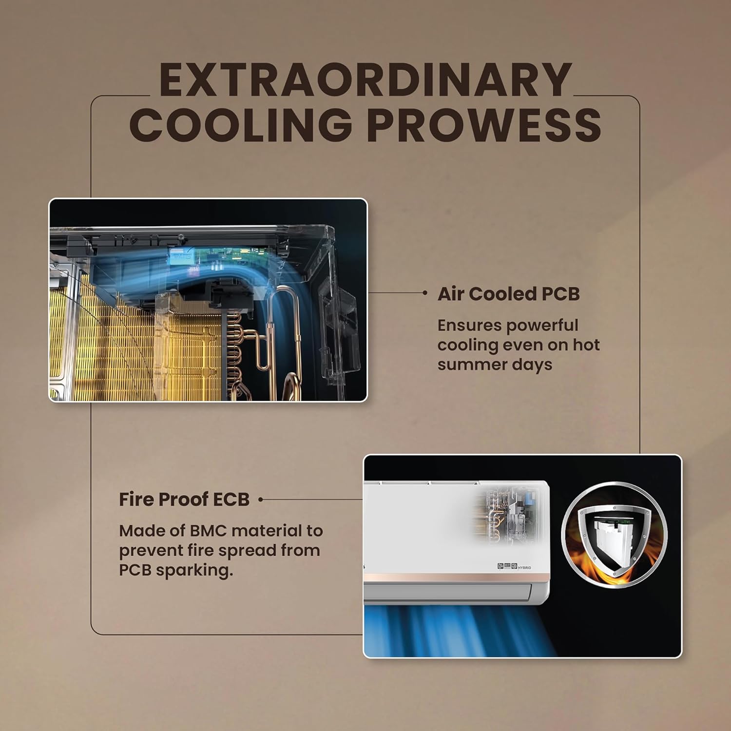IFB CI223GN32RGN1 2025 Model Gold Pro Series 2 Ton 3 Star Split AC with Hybrid Technology, Works upto 55°C, 4-Way Swing, Higher Cooling Capacity, Self-Clean & AI - White (Copper Condenser) Mahajan Electronics online