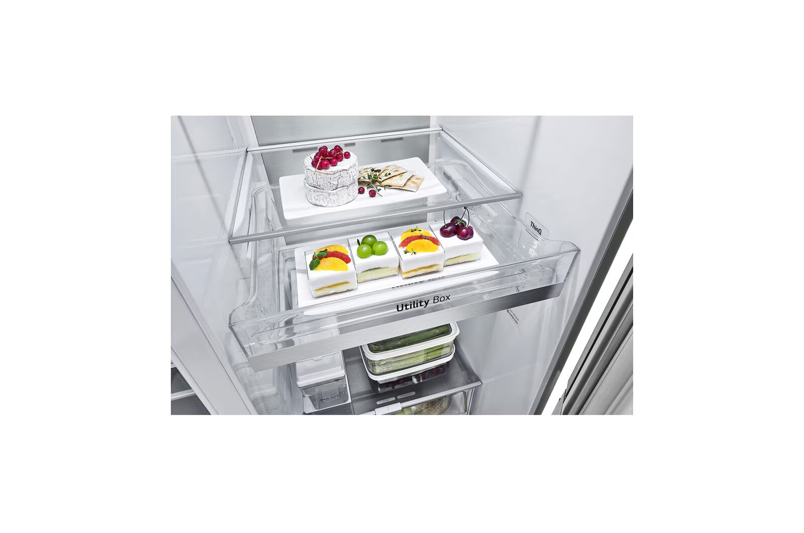 LG GL-X257ABS3 630L Side-by-Side Refrigerator, InstaView, Noble Steel, 3 Star Mahajan Electronics online