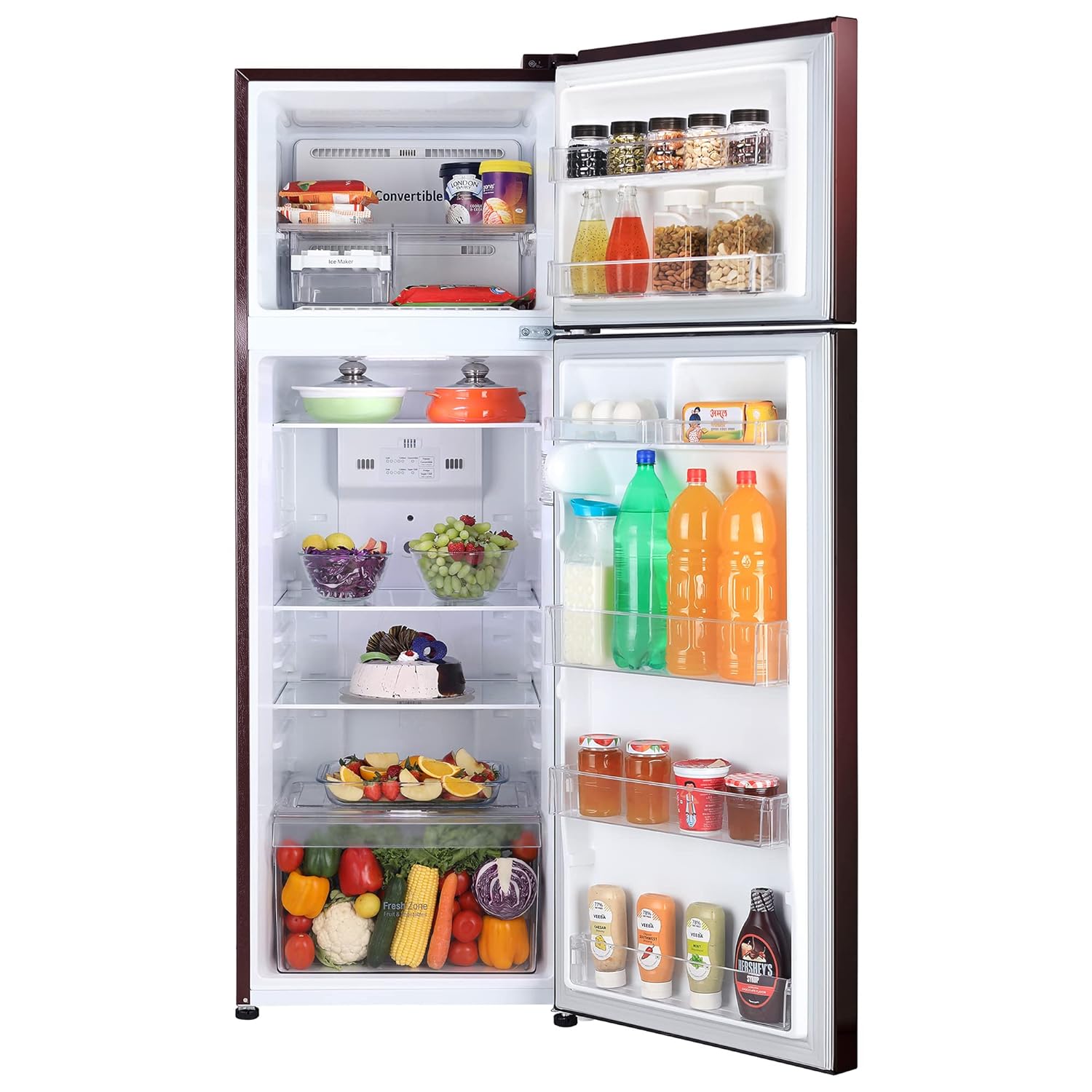 LG 242 L 2 Star Smart Inverter Frost-Free Double Door Refrigerator Appliance (2023 Model, GL-N292BSEY, Scarlet Euphoria, Smart Connect) - Mahajan Electronics Online