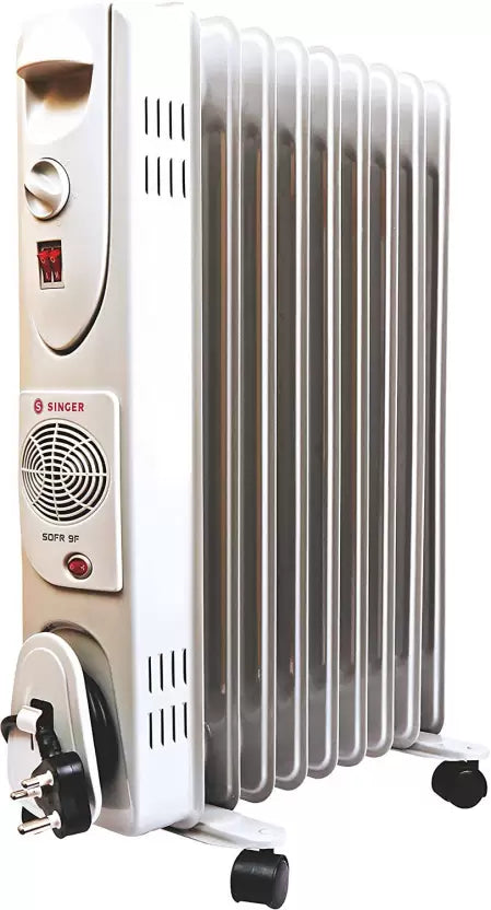 Singer Sofer 9 Fin Oil Filled Room Heater With Fan - Mahajan Electronics Online