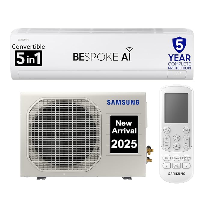 Samsung AR50F24D1XH 2 Ton 3 Star AI Inverter Smart Split AC (BESPOKE AI, Energy Saving, Wi-Fi, Voice Control, Powerful Cooling, 100% Copper, 4 Way swing, Convertible 5in1, 2025 Model, White) Mahajan Electronics online