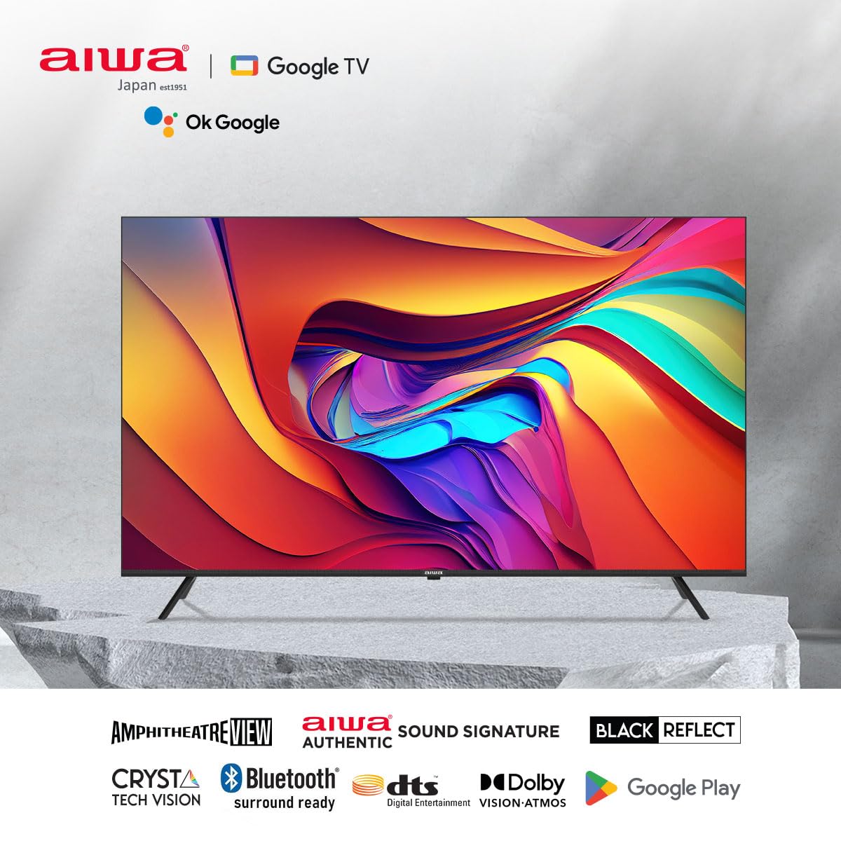 AIWA QLED TV AS55QUHDX3 139 CMS (55 Inch) Ultra HD 4K Smart Android Google 2 Years Warranty - Mahajan Electronics Online