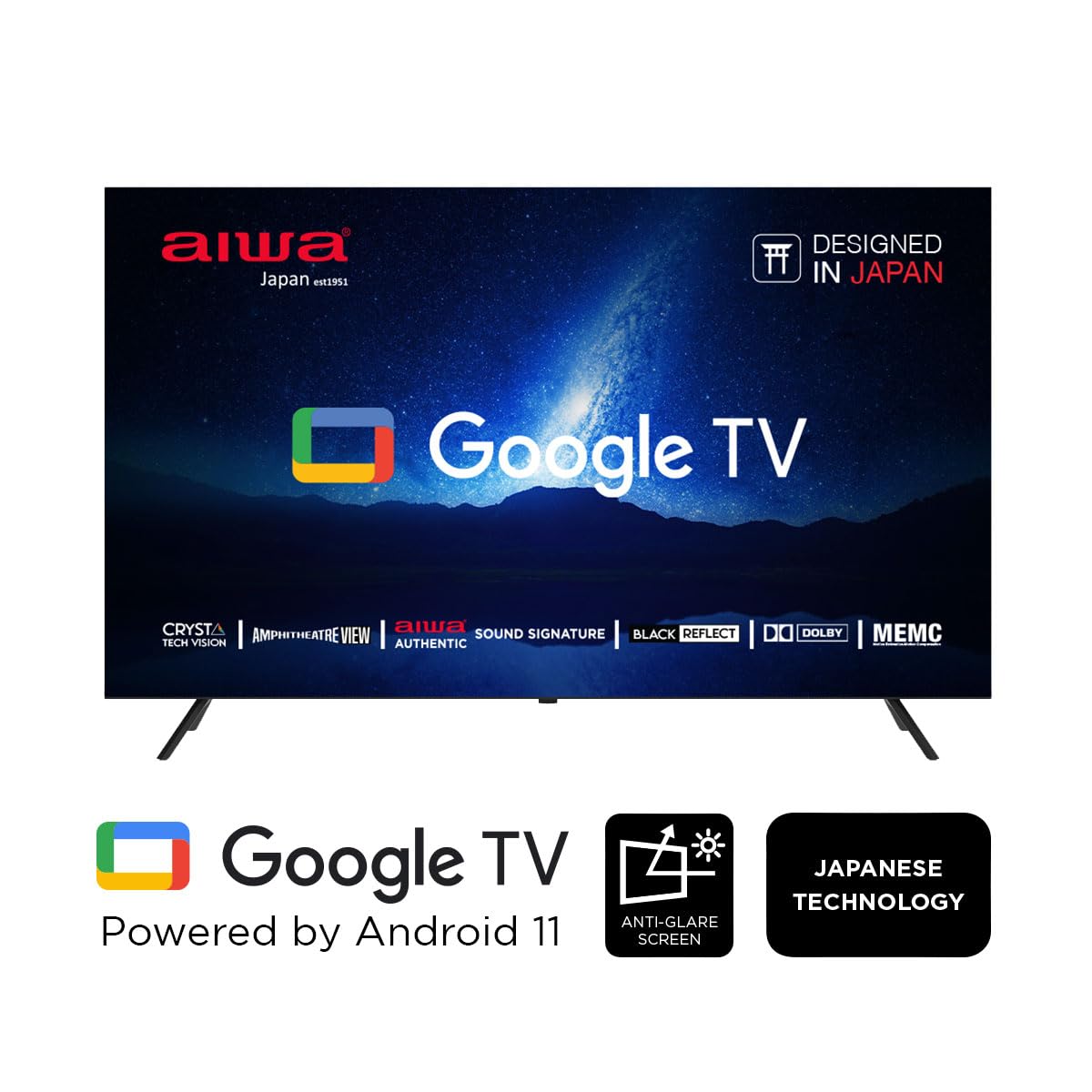 AIWA QLED TV AS55QUHDX3 139 CMS (55 Inch) Ultra HD 4K Smart Android Google 2 Years Warranty - Mahajan Electronics Online