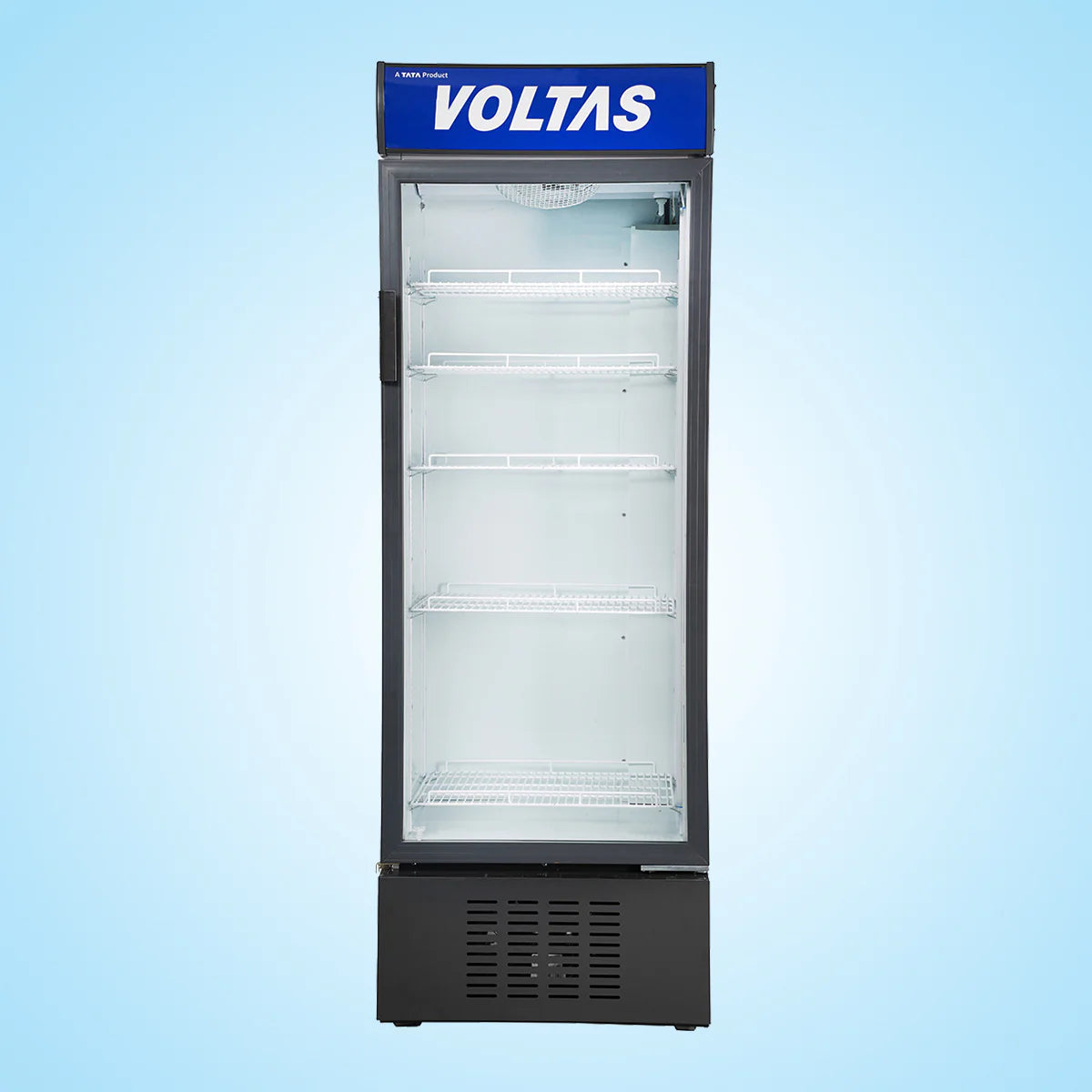 Voltas VC 450 Visi Cooler Single Door, 450 Liters, Black Voltas - VC GT 450 SD P E METALLIC GREY Mahajan Electronics Online